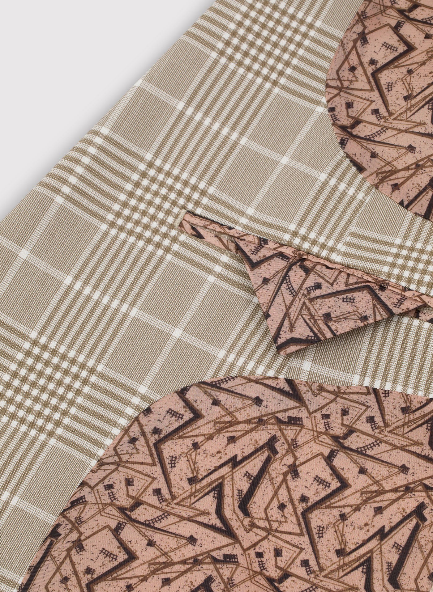 Beżowa marynarka męska w kratę - Pako Lorente