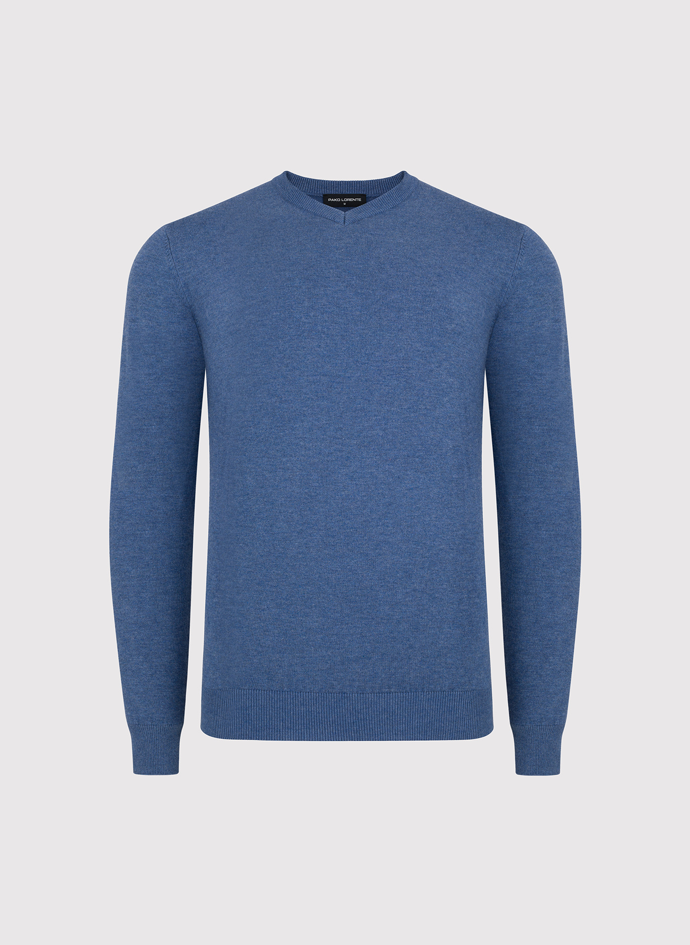Niebieski sweter męski v-neck - Pako Lorente