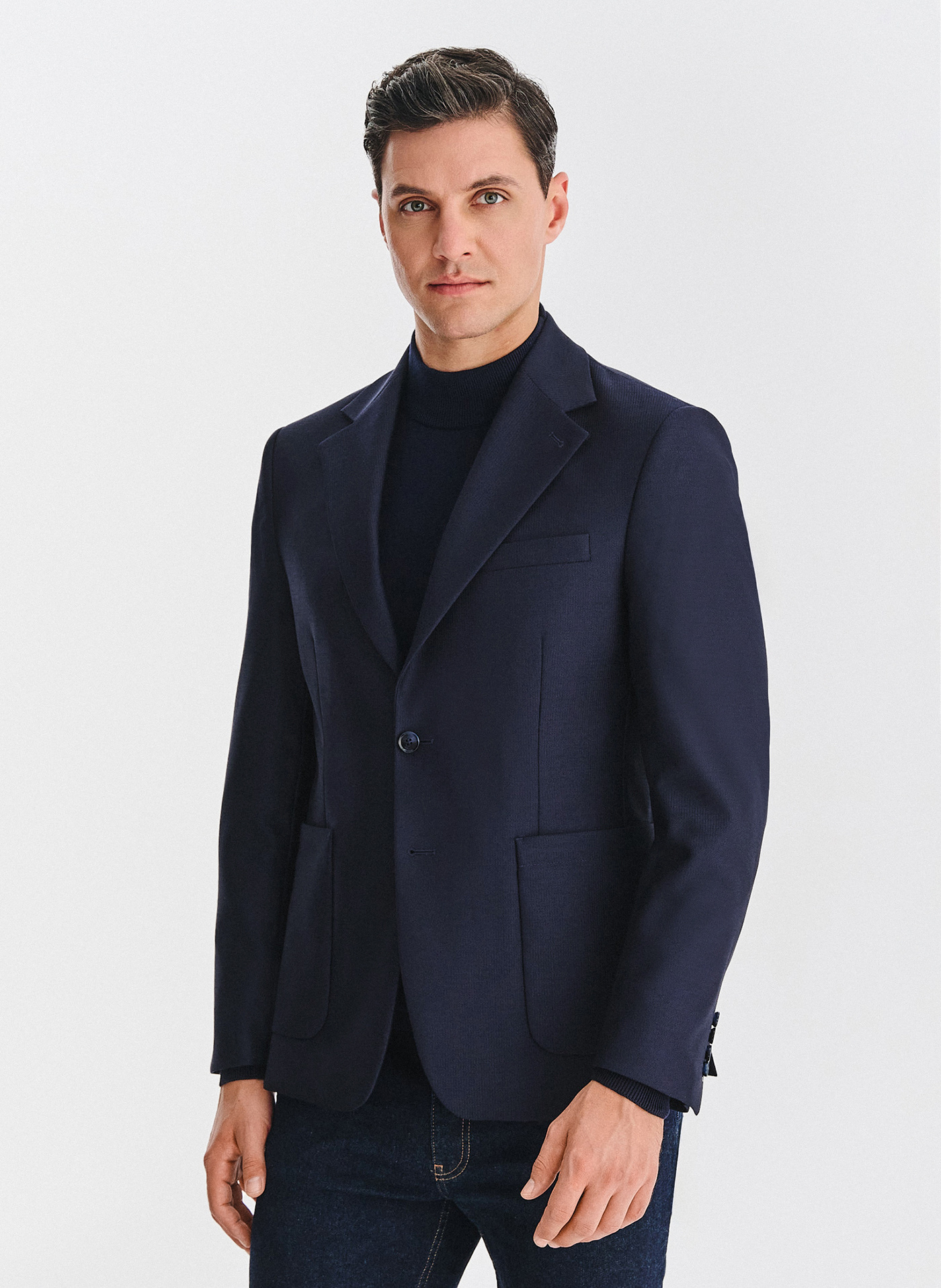 PAKO LORENTE - Granatowa marynarka jednorzędowa - Pako Lorente