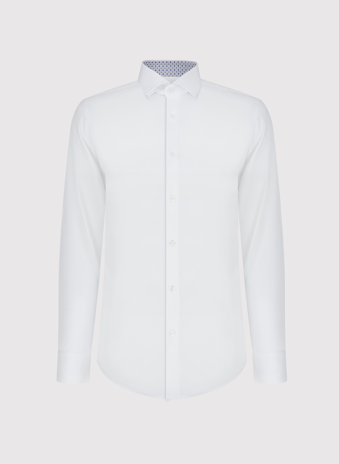 Biała koszula męska z kontrastowym wykończeniem - Pako Lorente