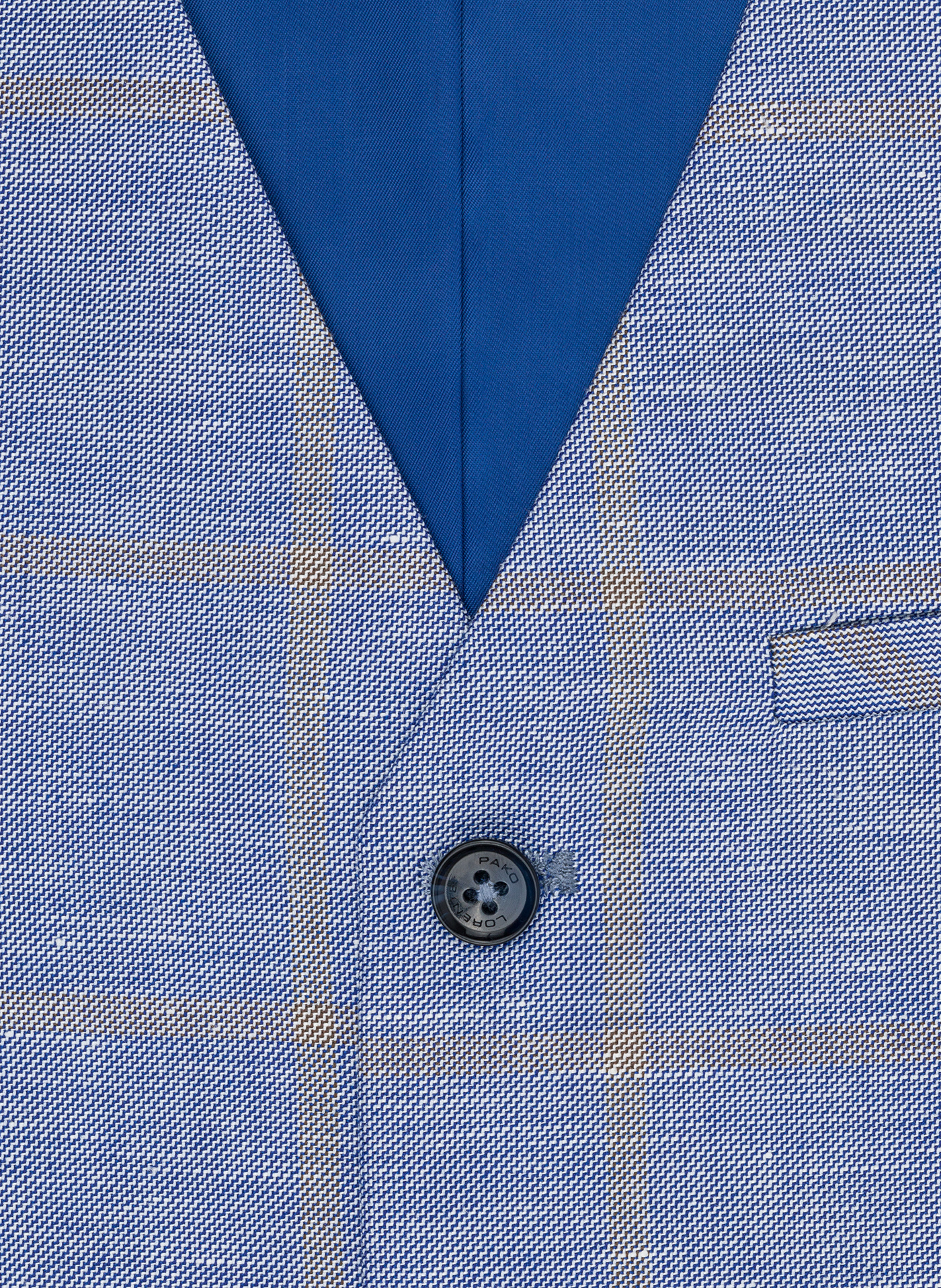 Męska niebieska kamizelka w kratkę - Pako Lorente