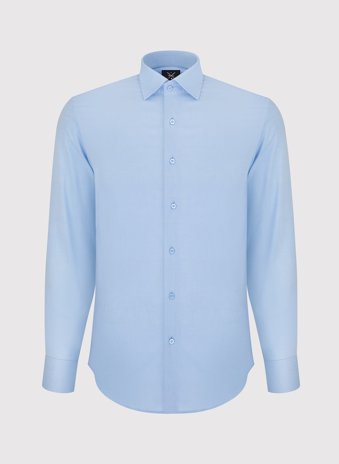 Gładka elegancka koszula męska w kolorze błękitnym - Pako Lorente