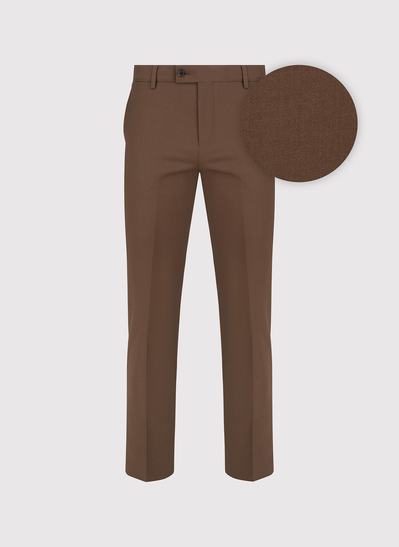 PAKO LORENTE - Gładkie brązowe spodnie ganiturowe - Pako Lorente