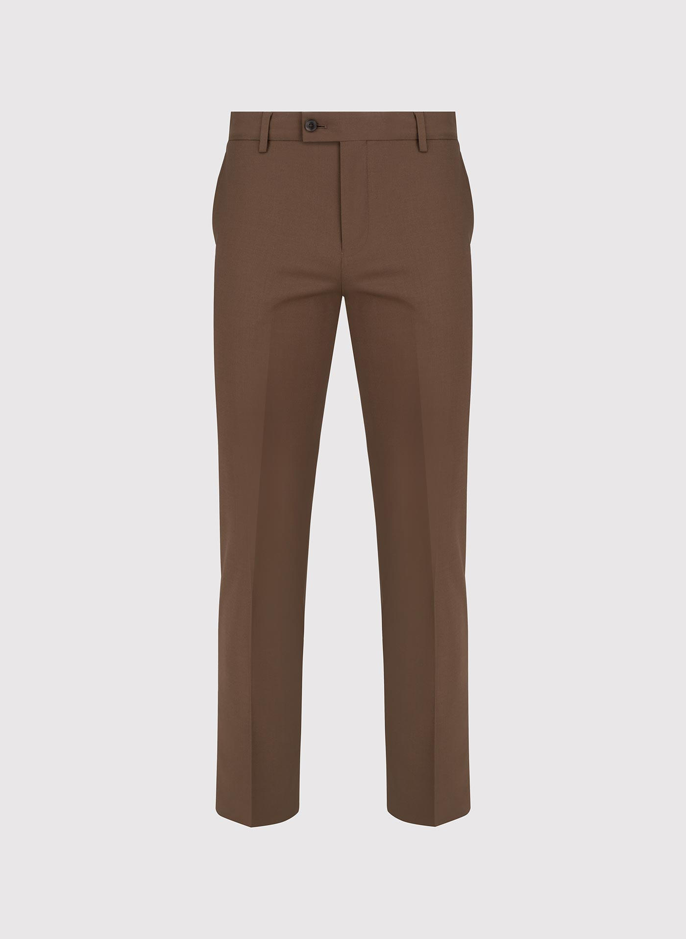 PAKO LORENTE - Gładkie brązowe spodnie ganiturowe - Pako Lorente