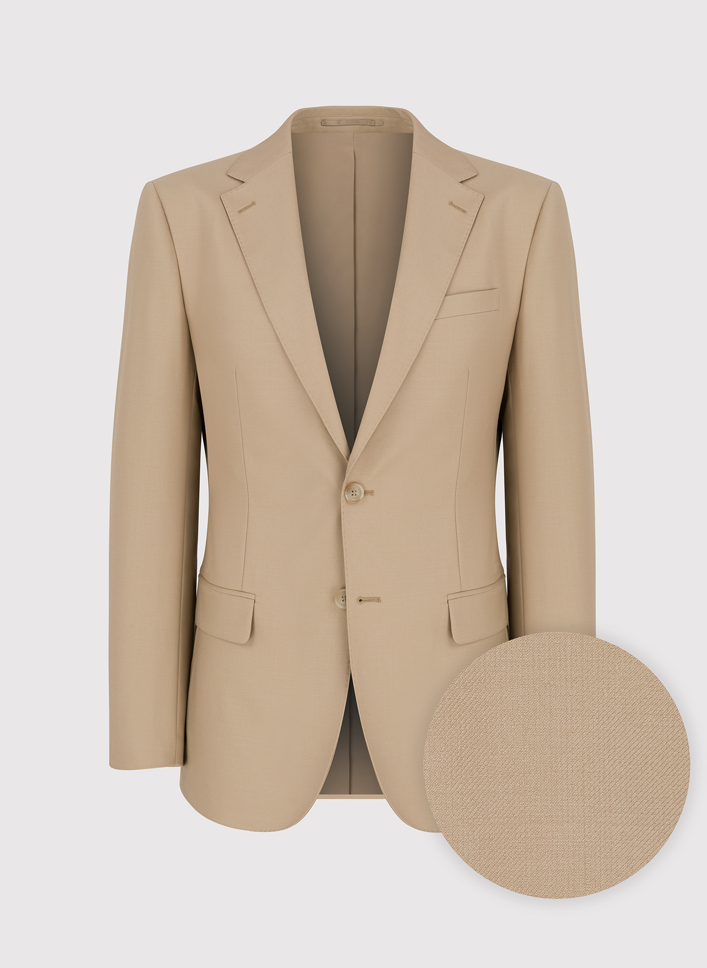 Beżowa garniturowa marynarka męska z wełną - Pako Lorente