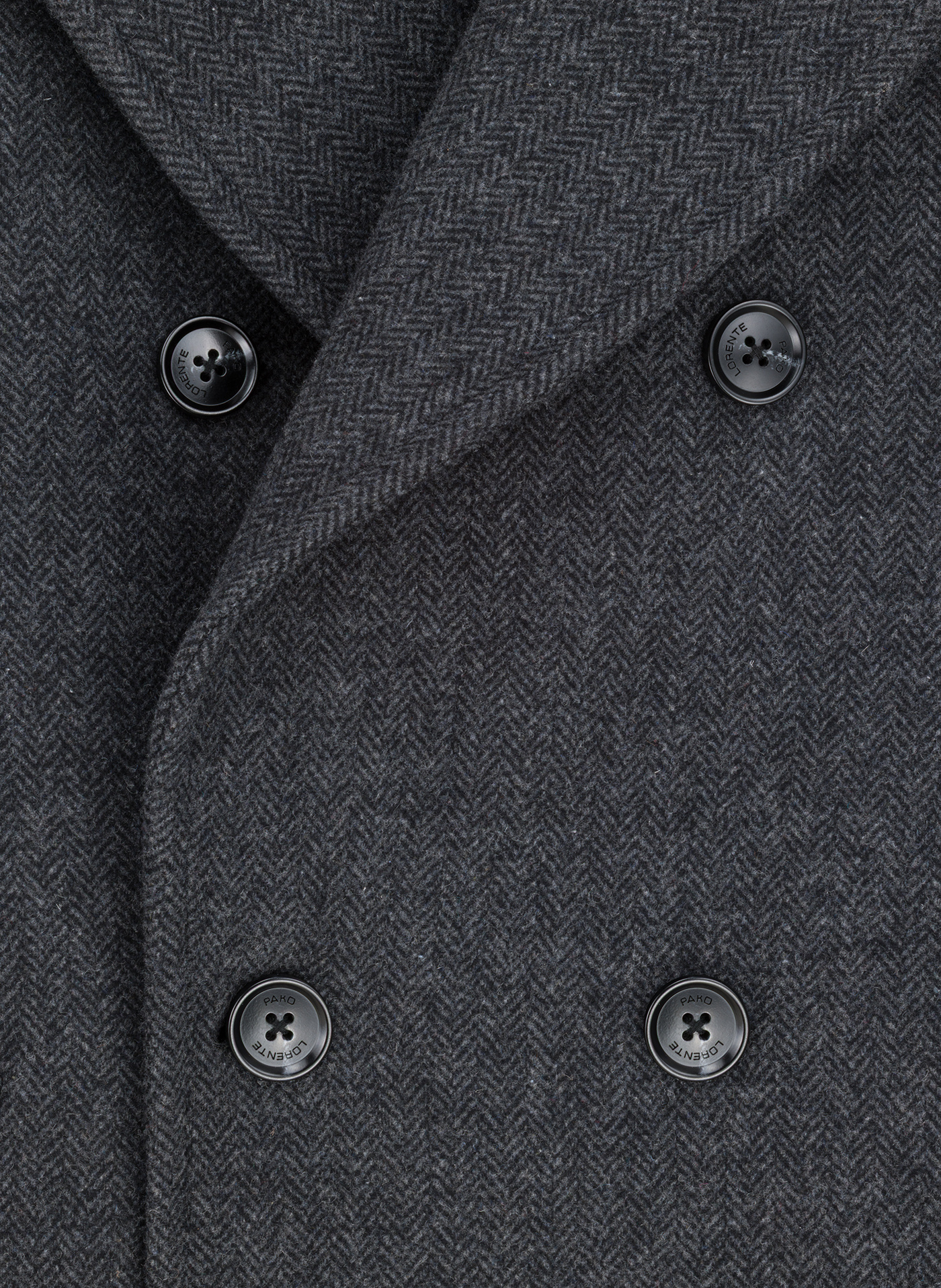 Szary płaszcz dwurzędowy z wełną - Pako Lorente