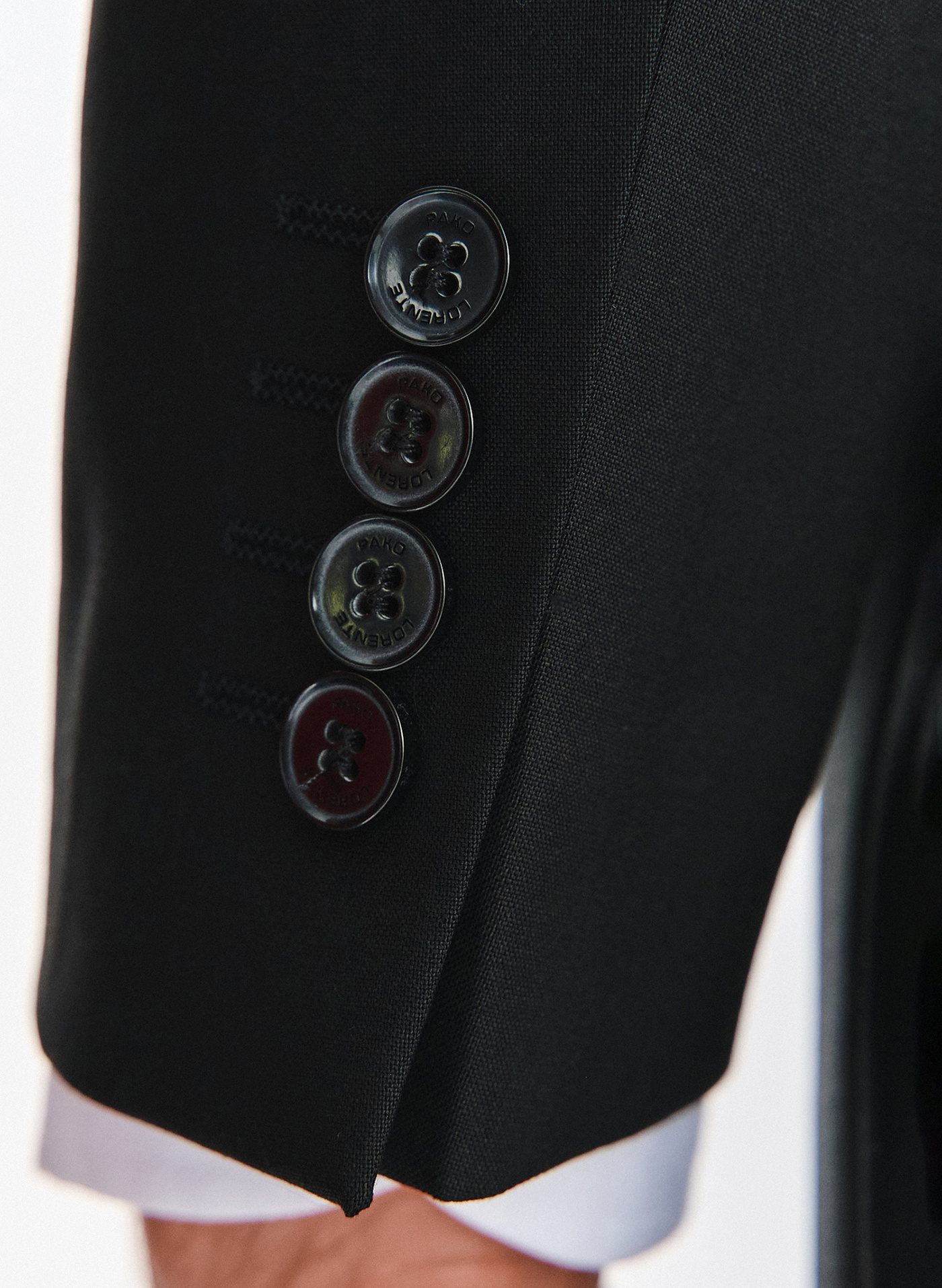 PAKO LORENTE - Wełniana czarna marynarka garniturowa - Pako Lorente