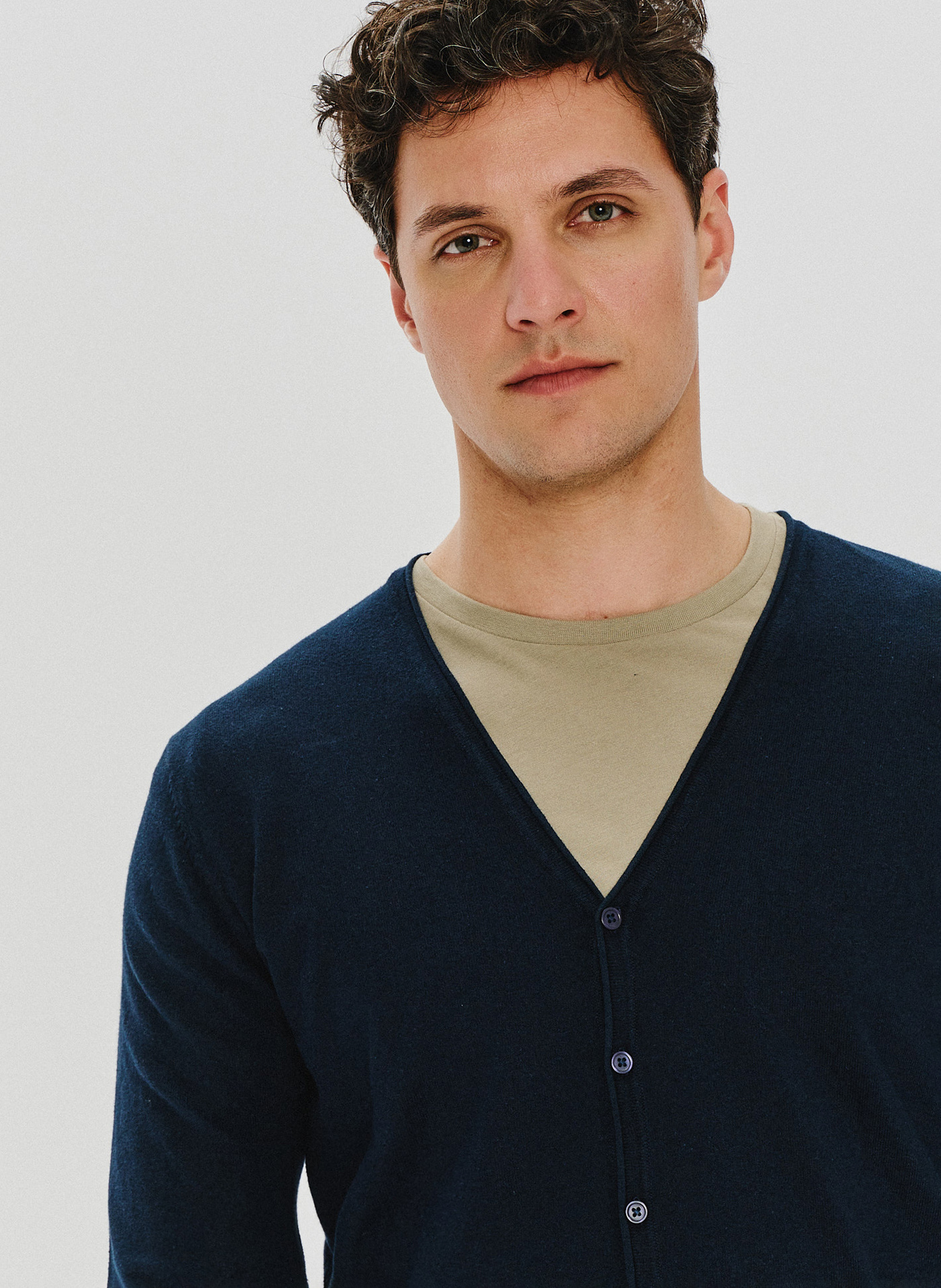 Granatowy kardigan męski P24SF-2X-004-G-0 - Pako Lorente - Pako Lorente