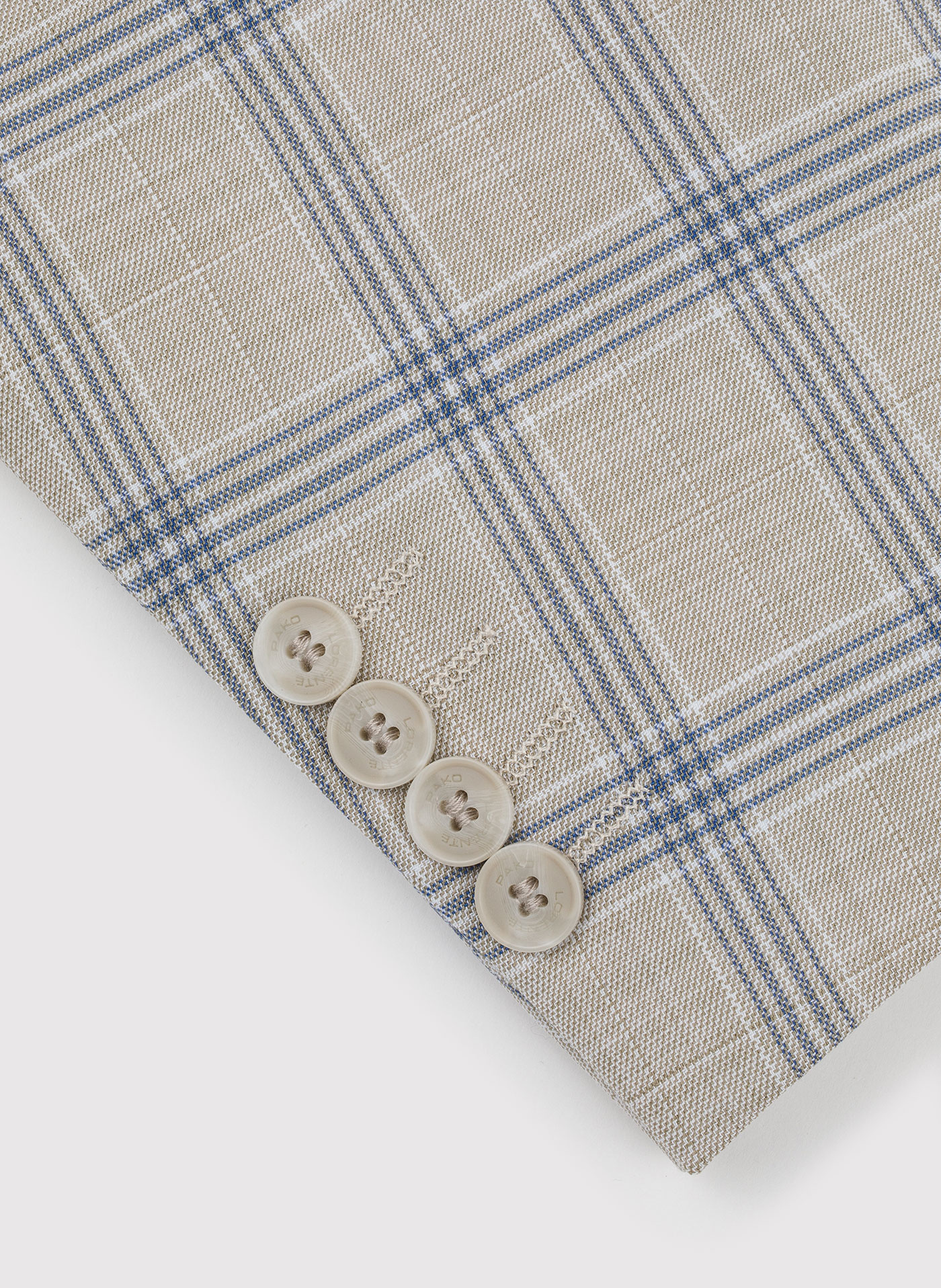 Beżowa marynarka garniturowa w kratę - Pako Lorente