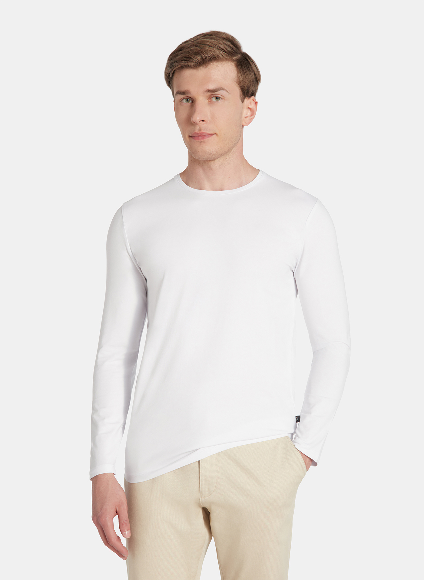 Longsleeve męski w kolorze białym - Pako Lorente