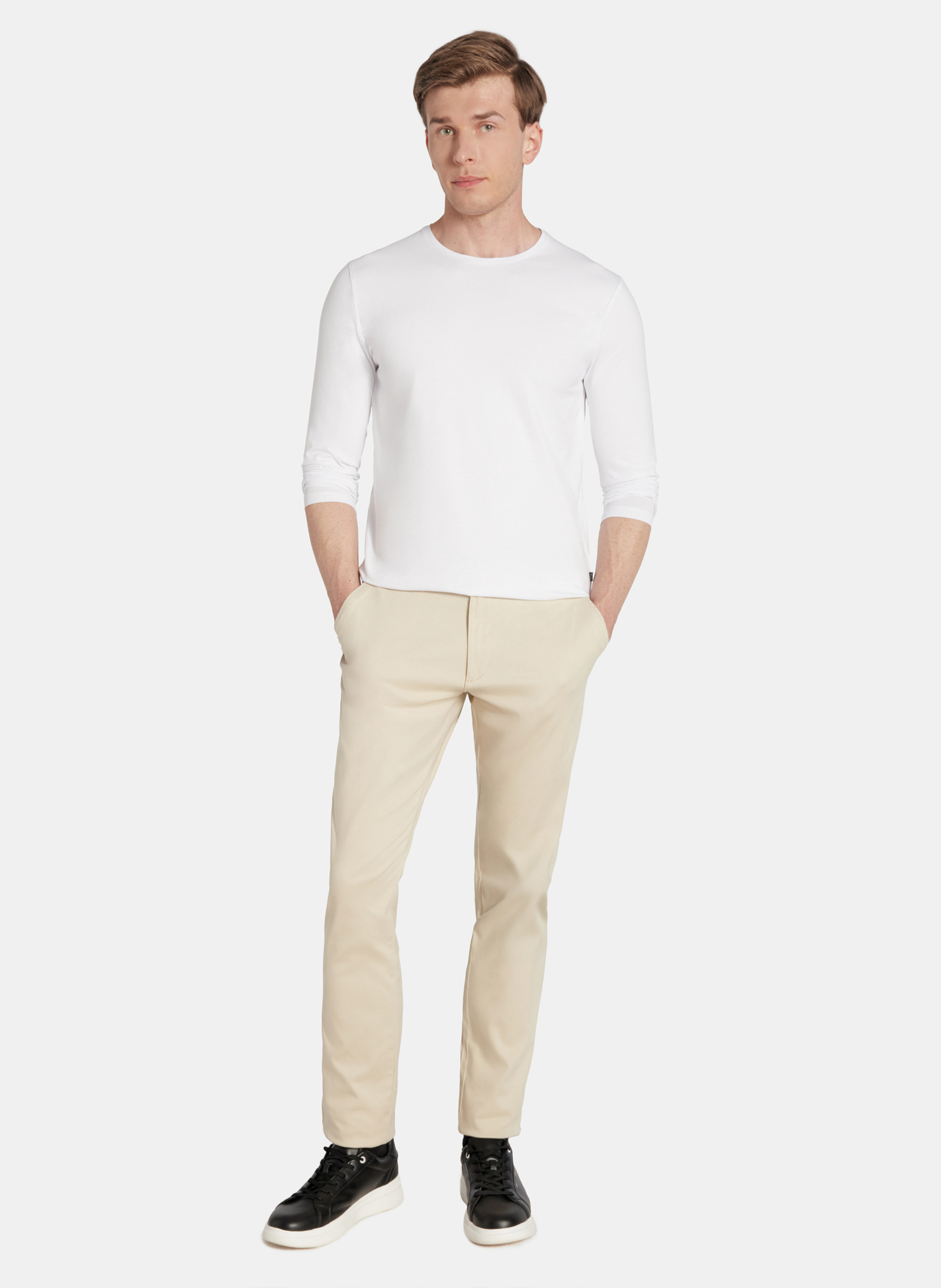 Longsleeve męski w kolorze białym - Pako Lorente