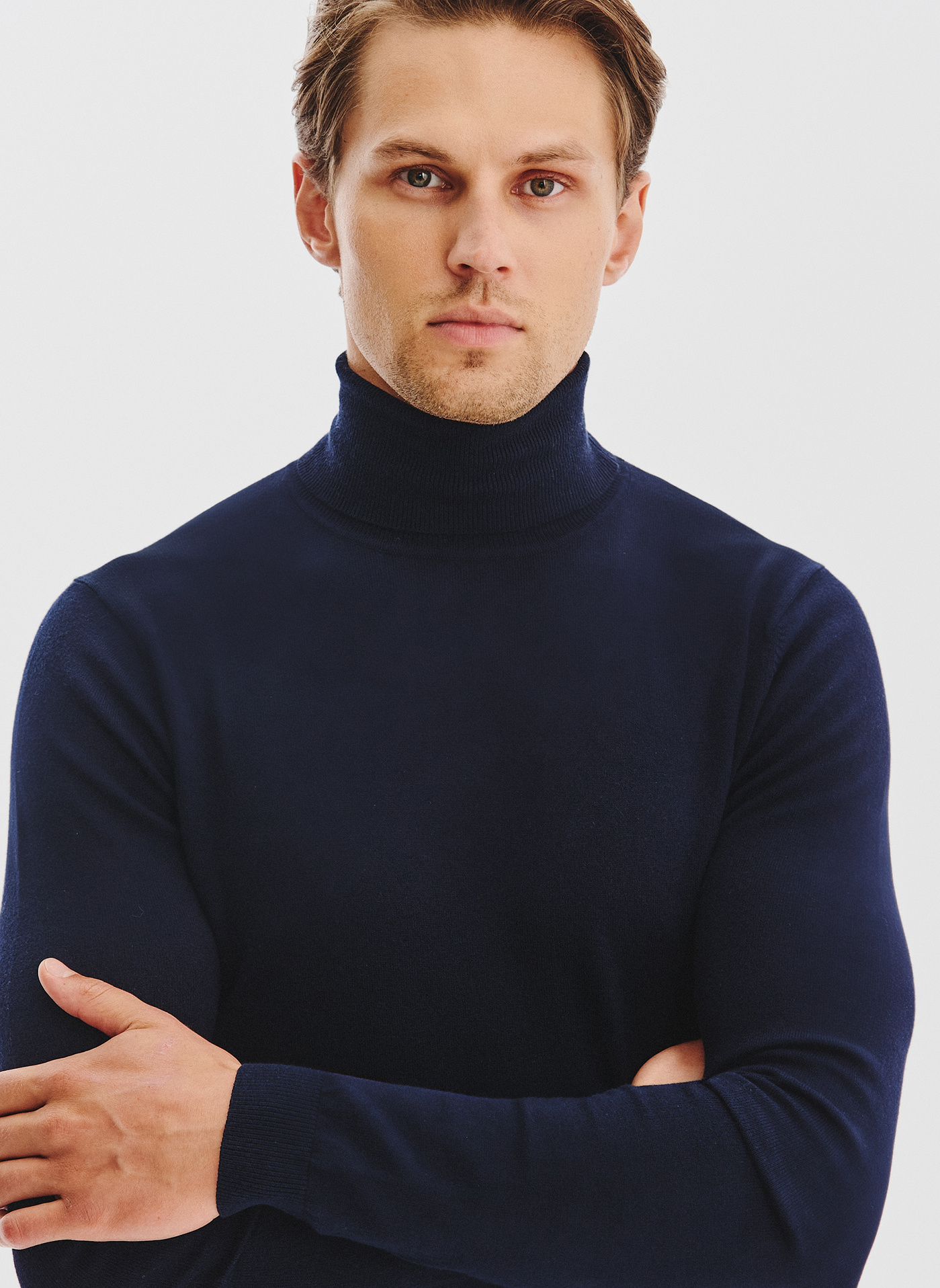 PAKO LORENTE - Granatowy gładki golf męski - Pako Lorente