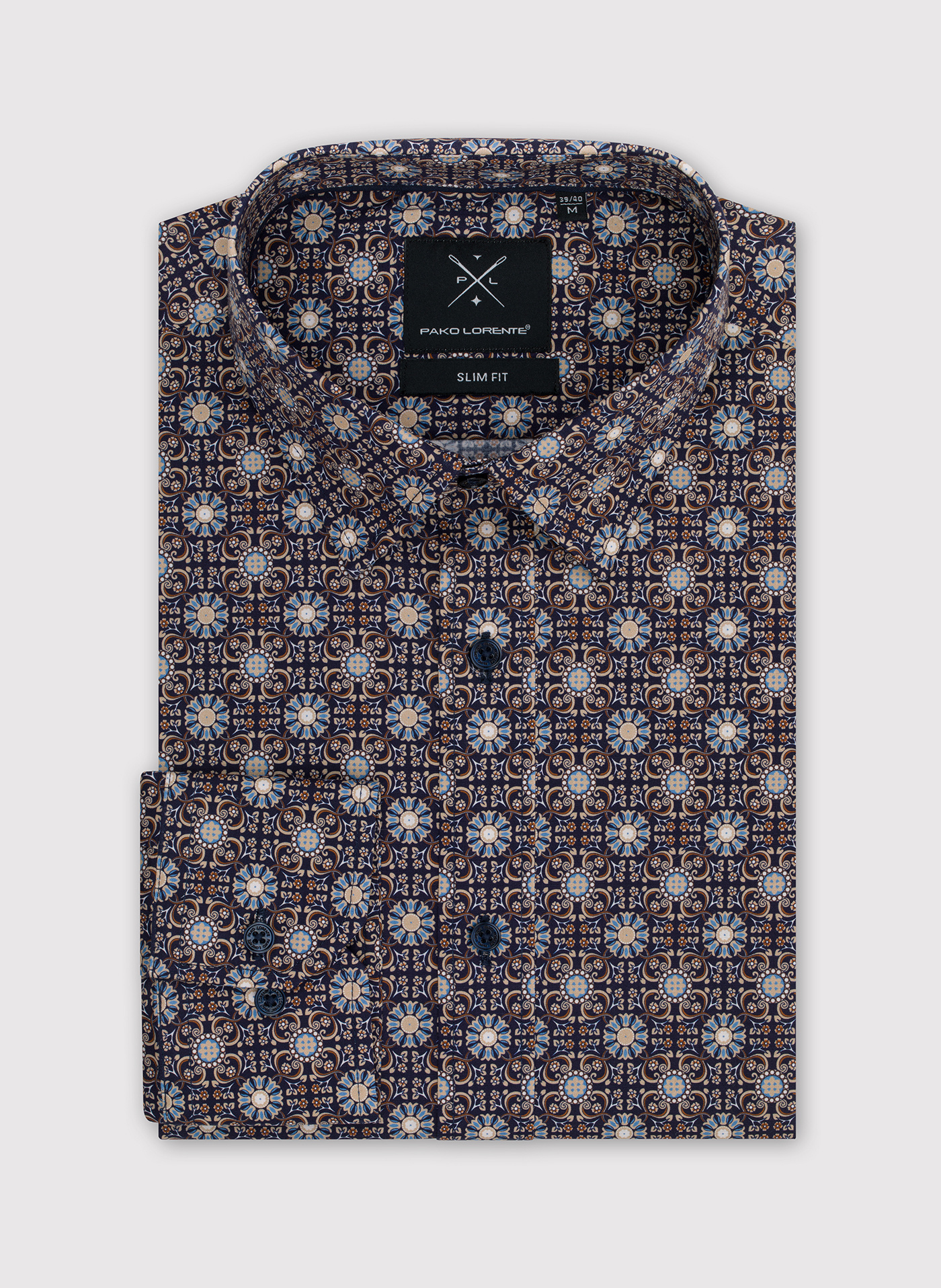 Koszula męska we wzór geometryczny - Pako Lorente