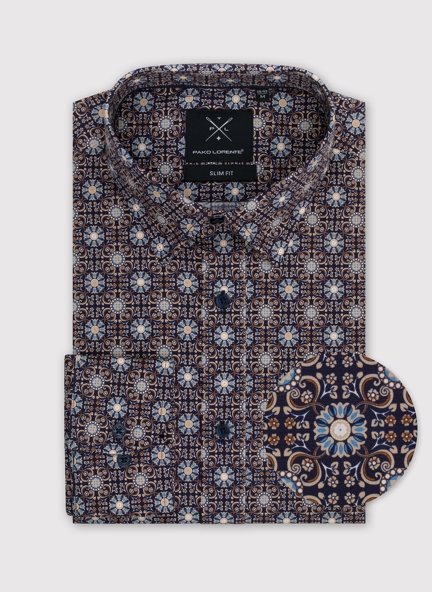 Koszula męska we wzór geometryczny - Pako Lorente