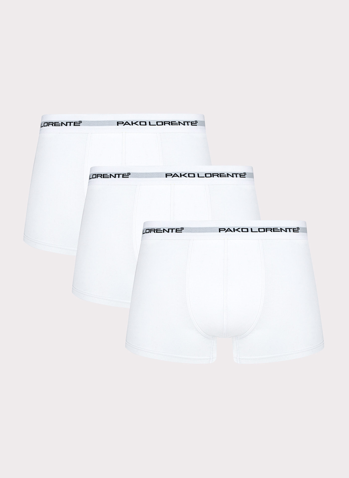 Trójpak bokserek męskich w kolorze białym - Pako Lorente
