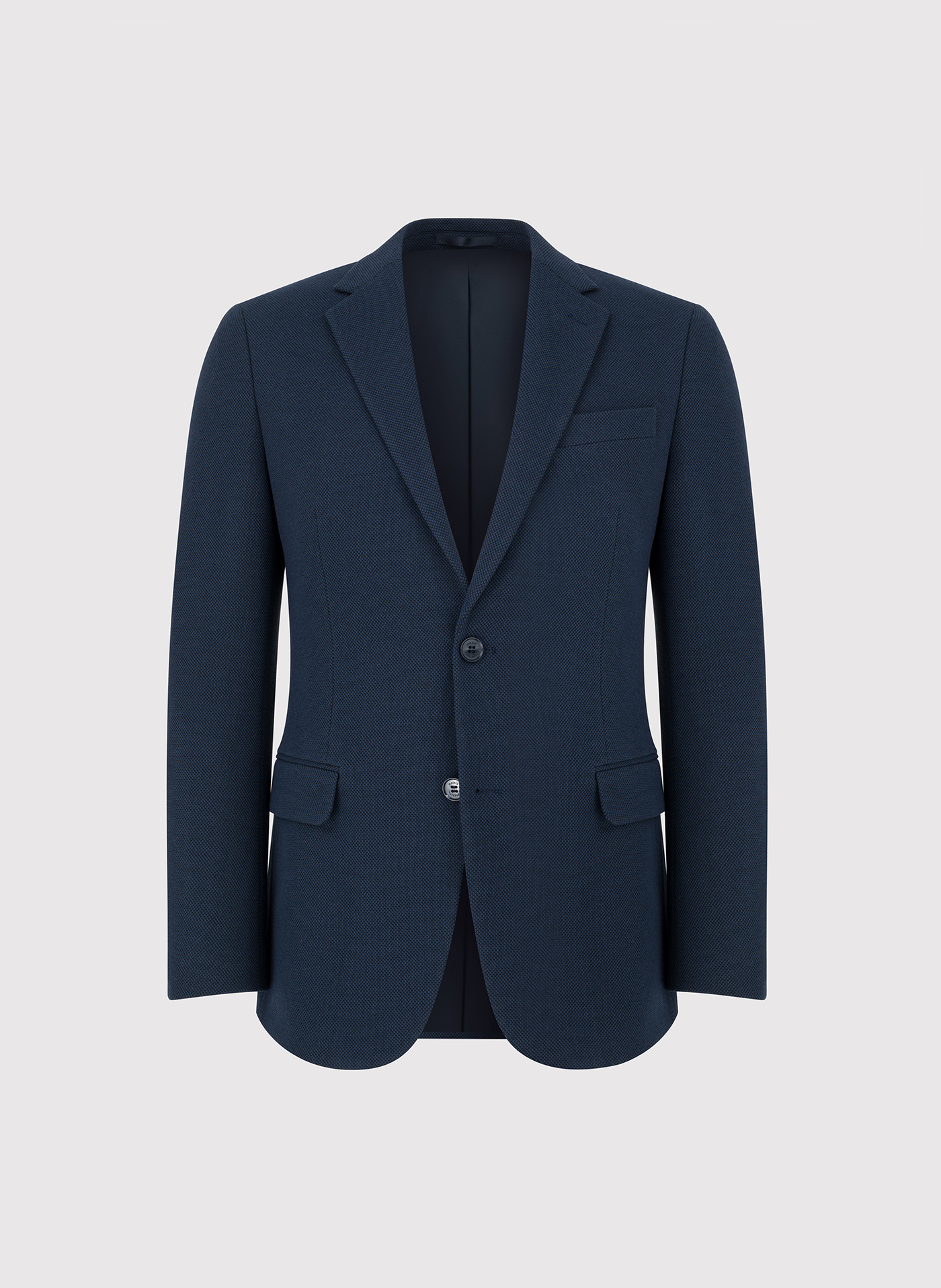 Granatowa żakardowa marynarka męska - Pako Lorente