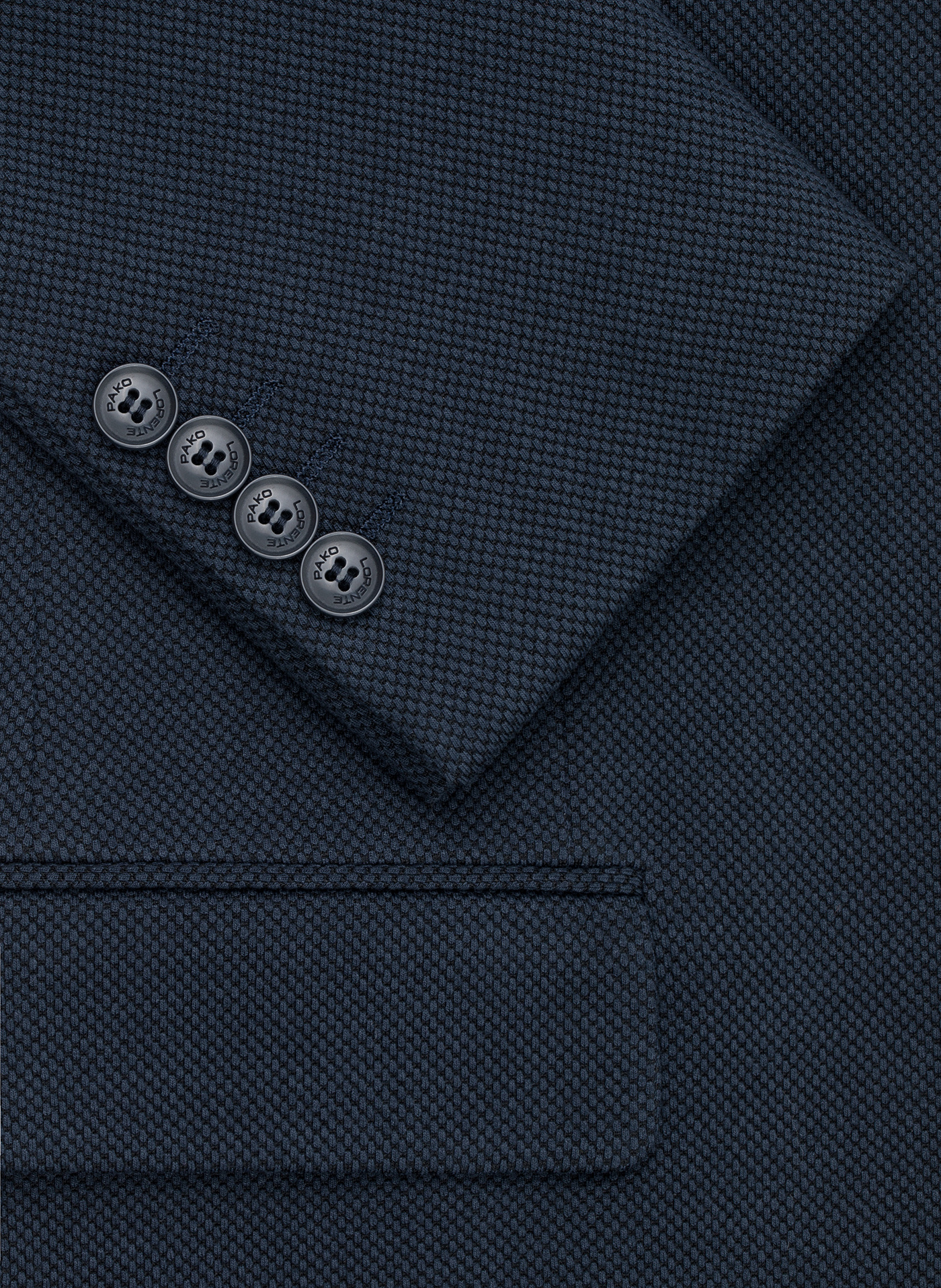 Granatowa żakardowa marynarka męska - Pako Lorente