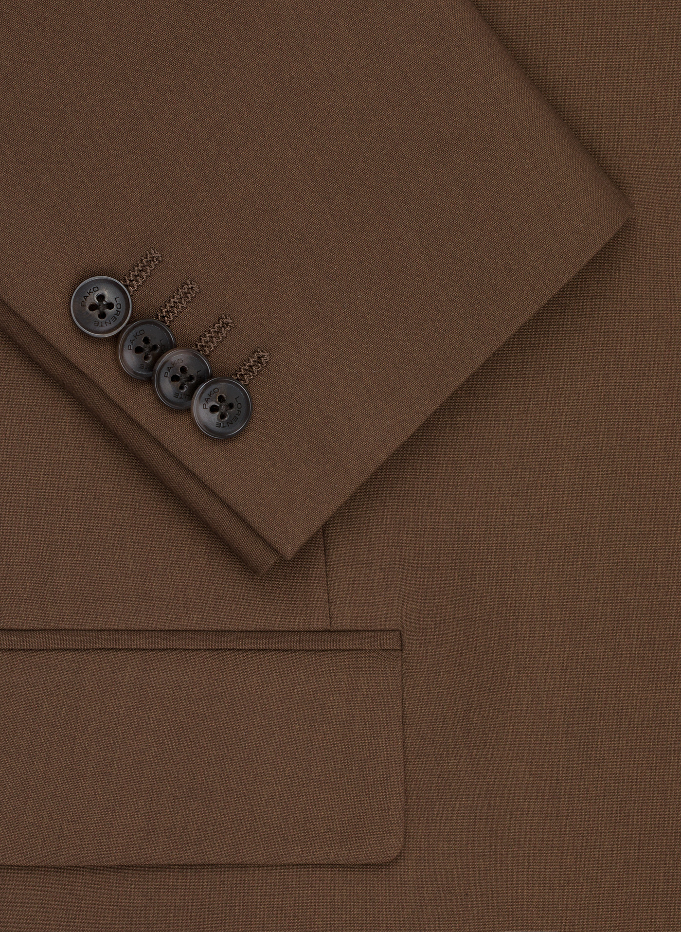 PAKO LORENTE - Gładki brązowy garnitur męski - Pako Lorente