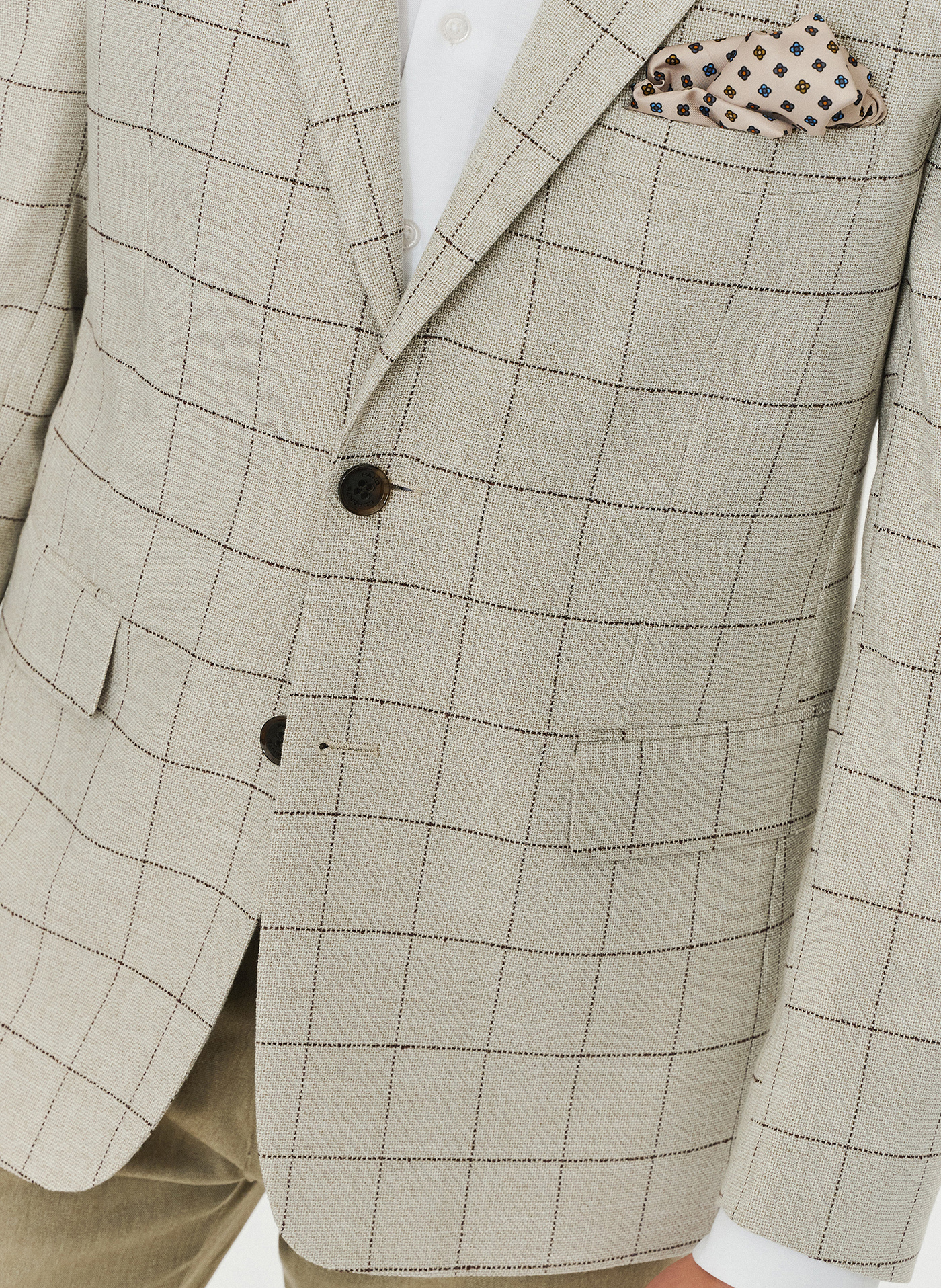 Casualowa marynarka męska w kratę - Pako Lorente