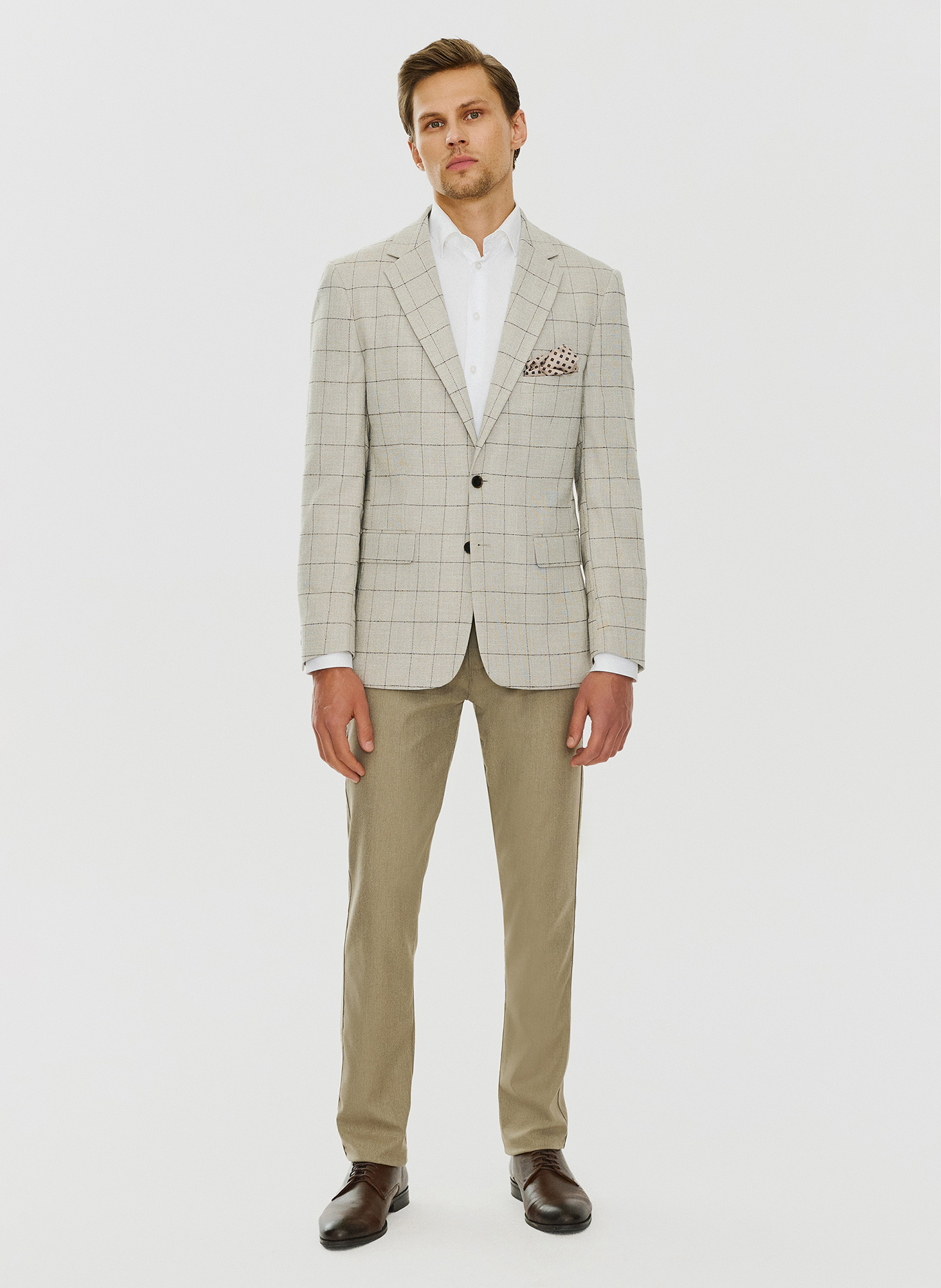 Casualowa marynarka męska w kratę - Pako Lorente