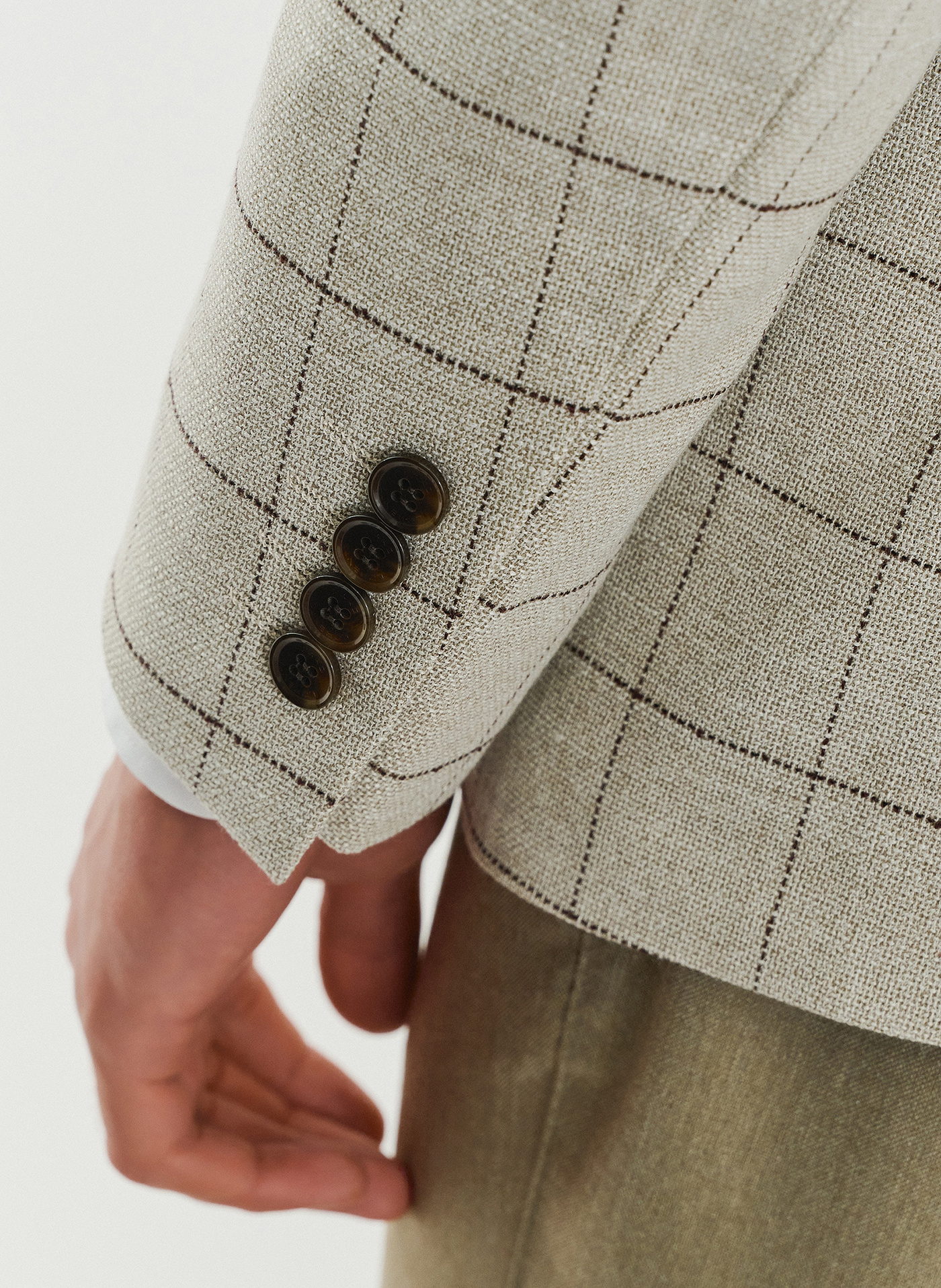 Casualowa marynarka męska w kratę - Pako Lorente