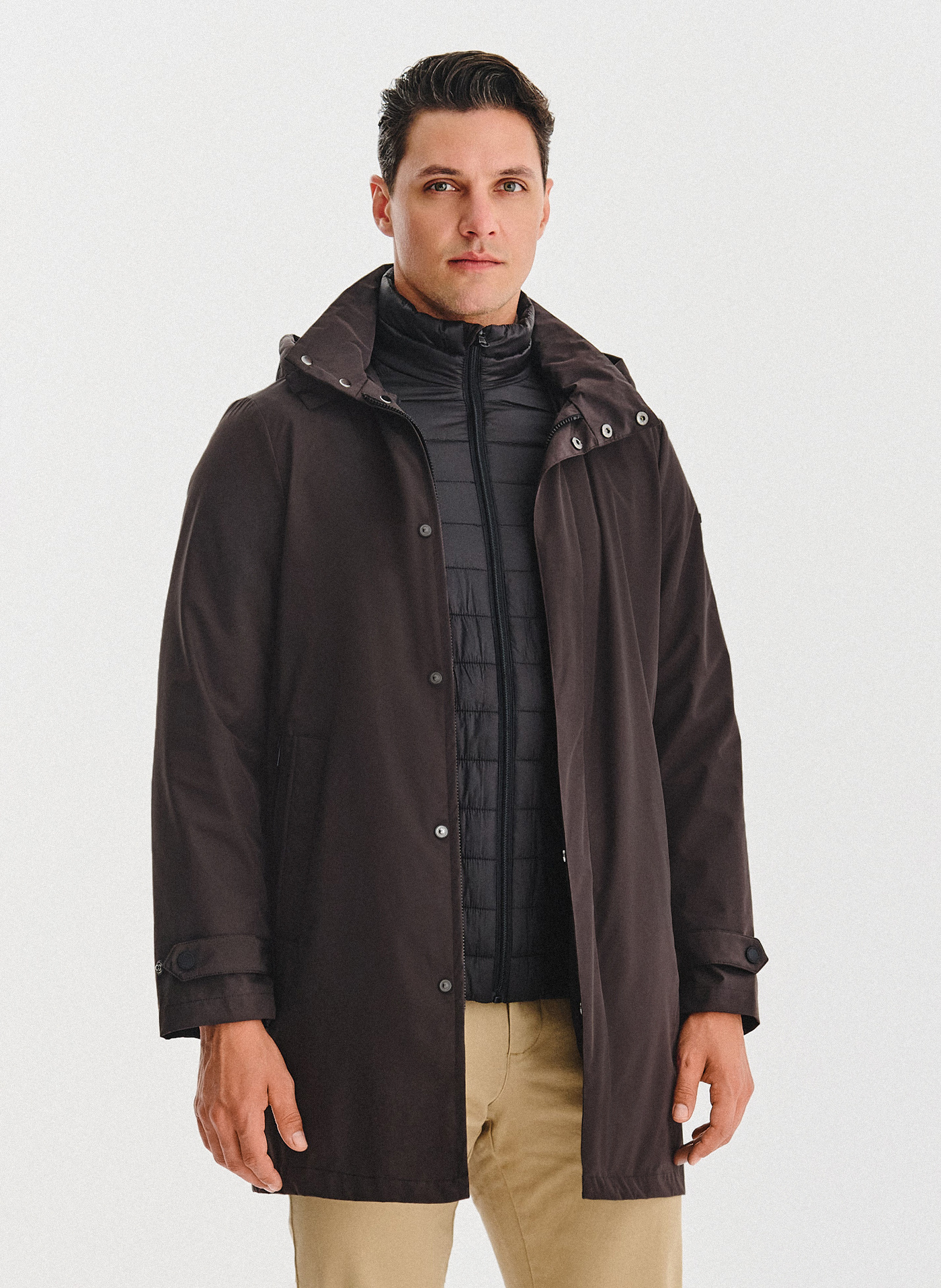 Brązowa kurtka jesienna 2w1 - Pako Lorente