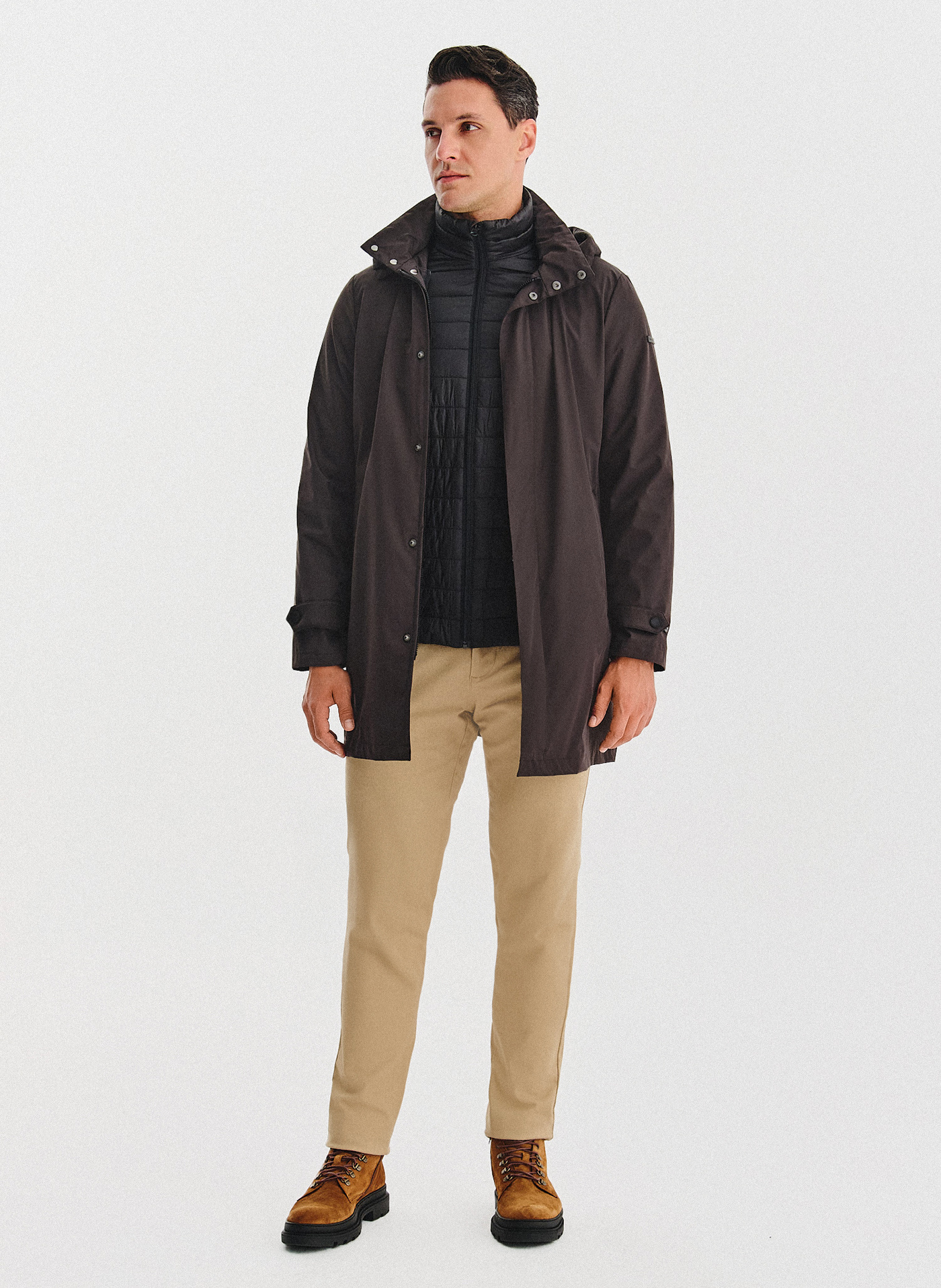 Brązowa kurtka jesienna 2w1 - Pako Lorente