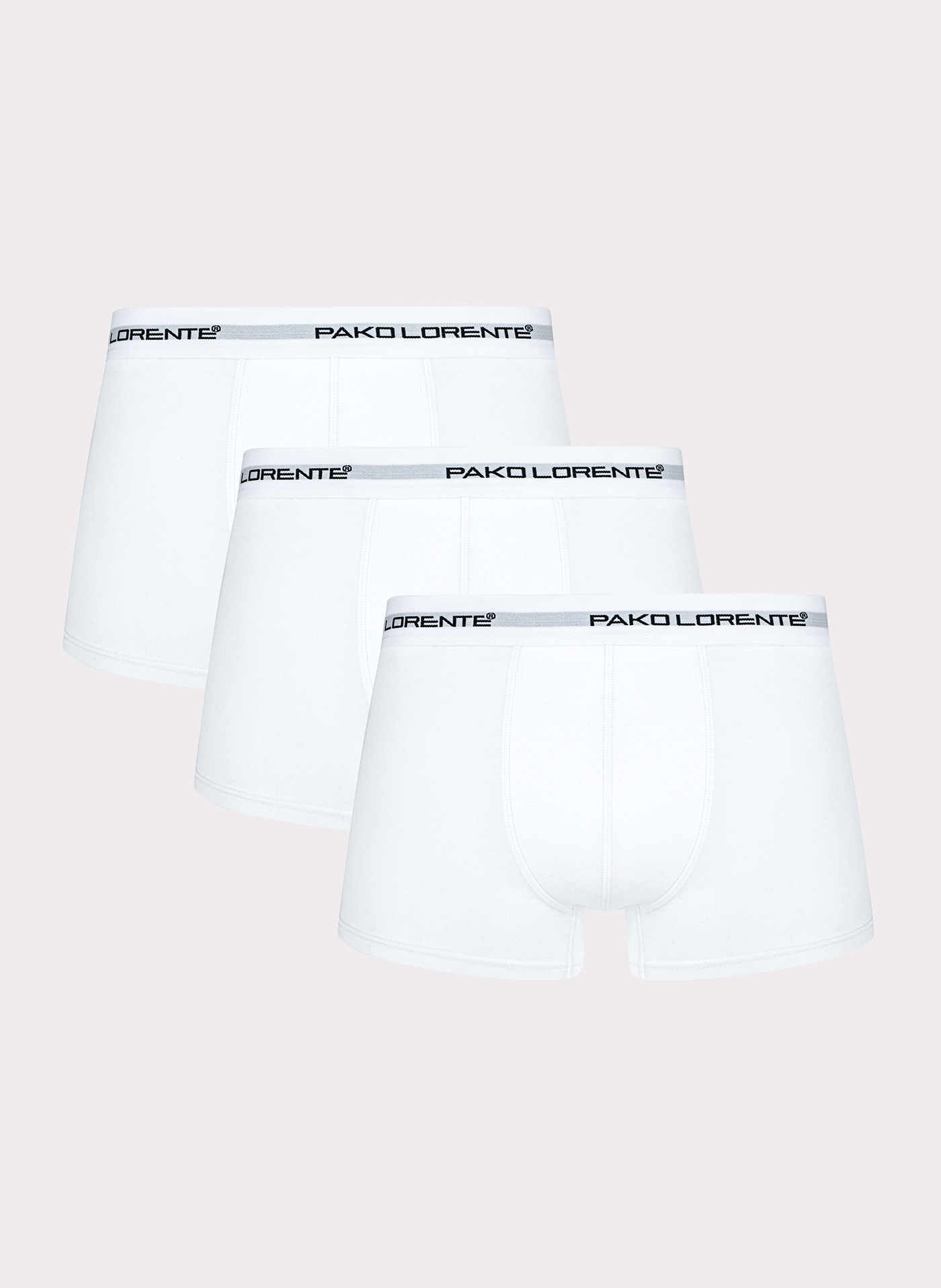 Trójpak bokserek męskich w kolorze białym - Pako Lorente