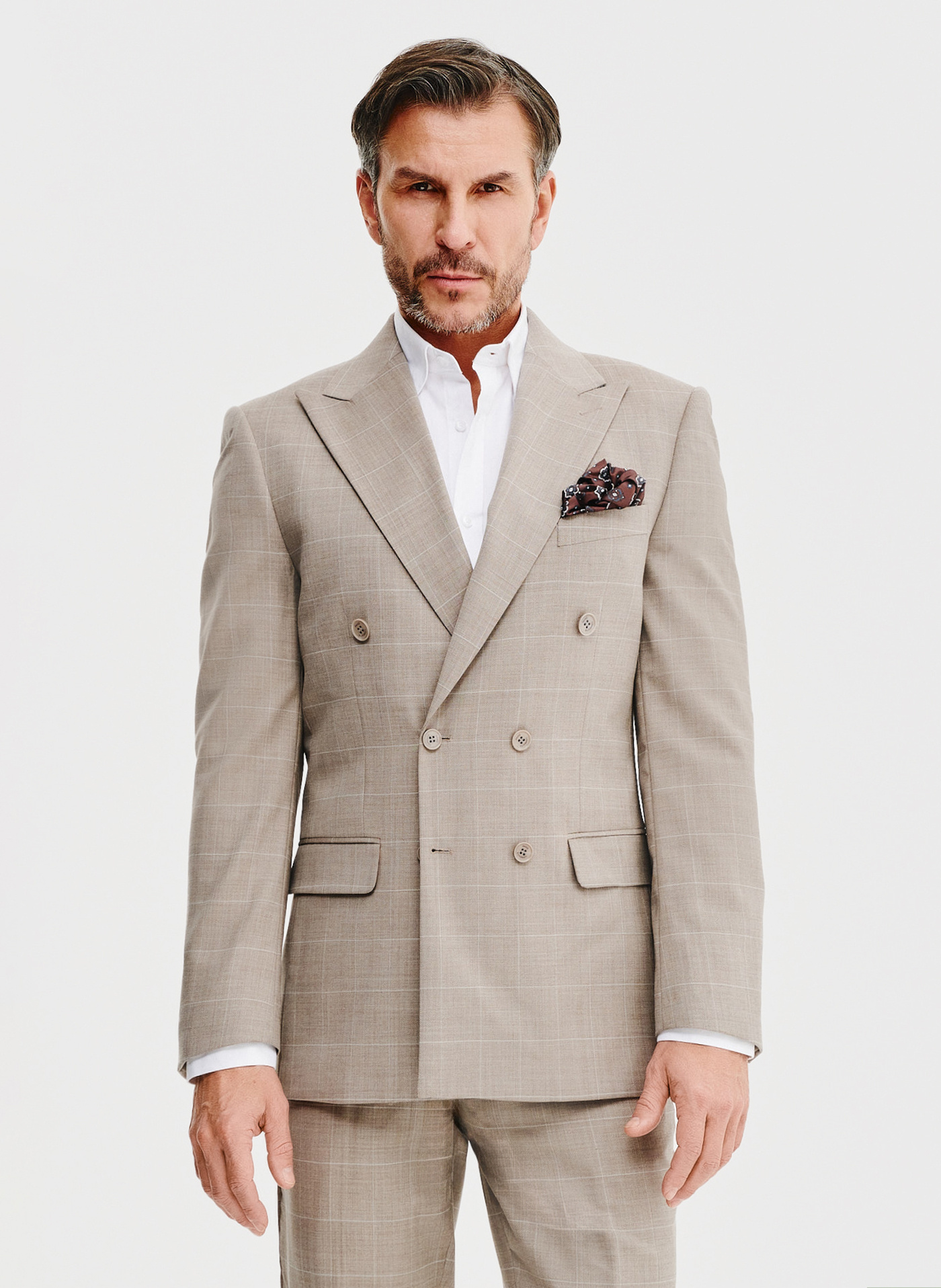 Dwurzędowa marynarka garniturowa w kratę - Pako Lorente