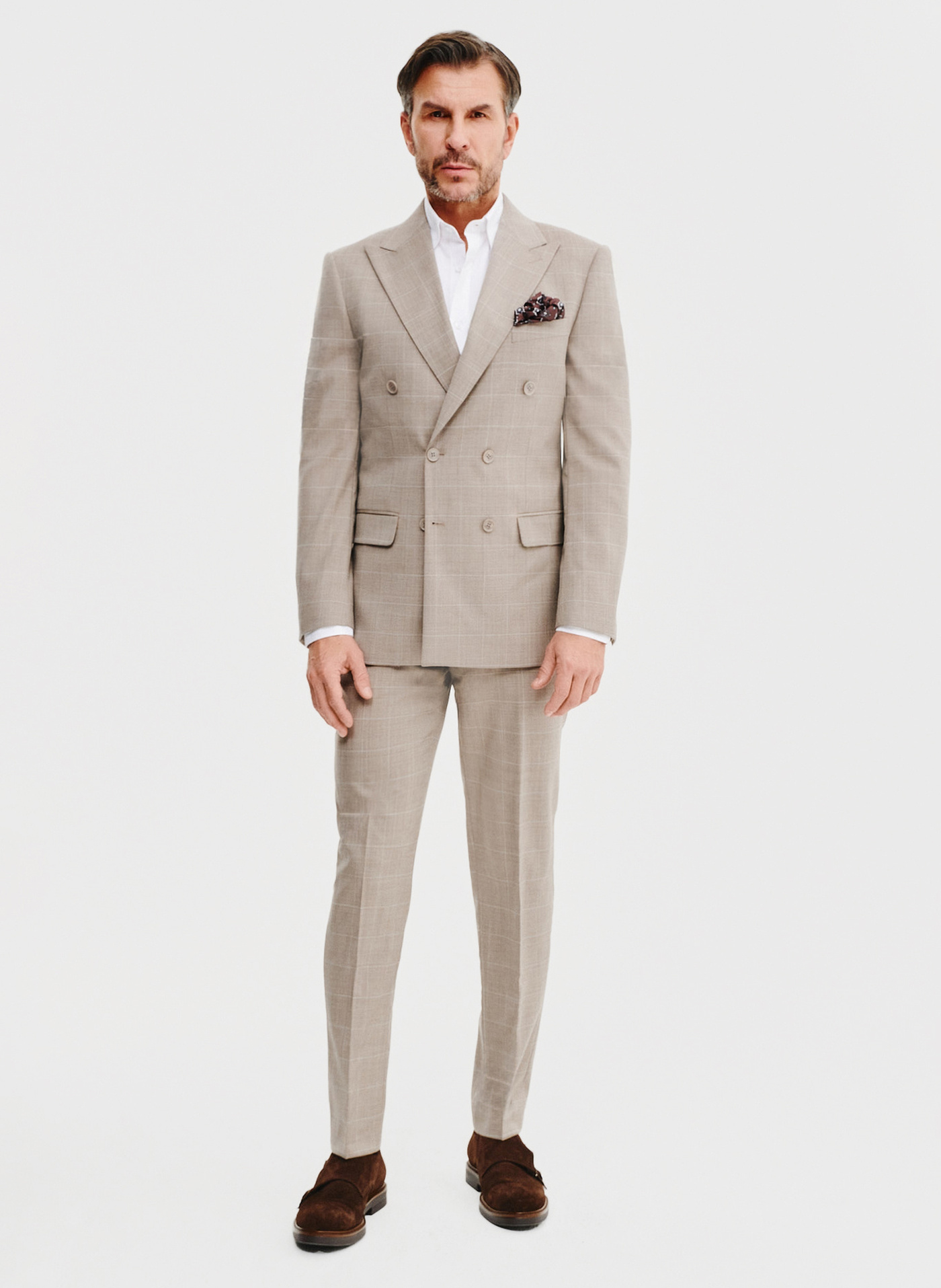 Dwurzędowa marynarka garniturowa w kratę - Pako Lorente