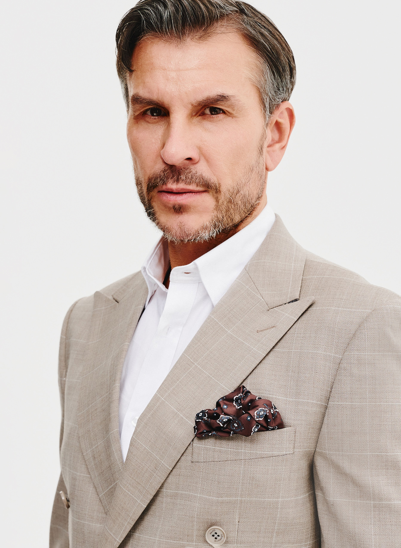 Dwurzędowa marynarka garniturowa w kratę - Pako Lorente