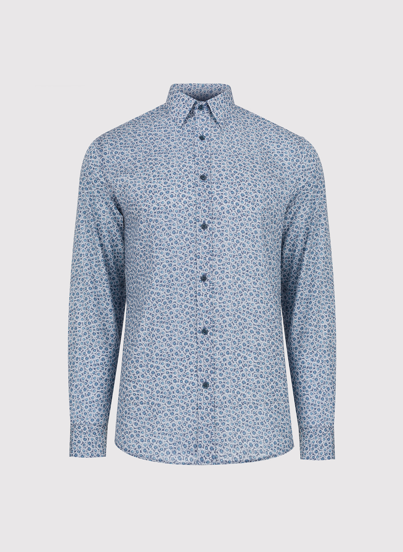 PAKO LORENTE - Niebieska koszula męska w kwiaty - Pako Lorente