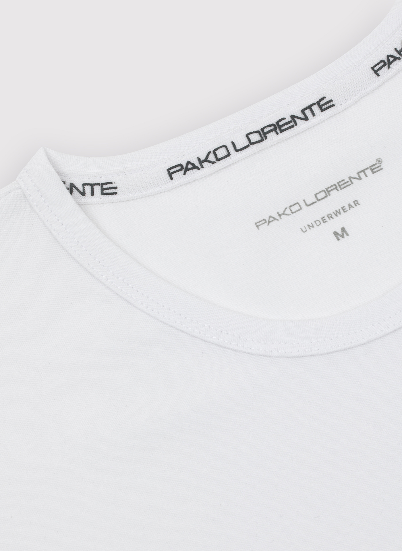 Męski t-shirt w białym kolorze  dwupak - Pako Lorente