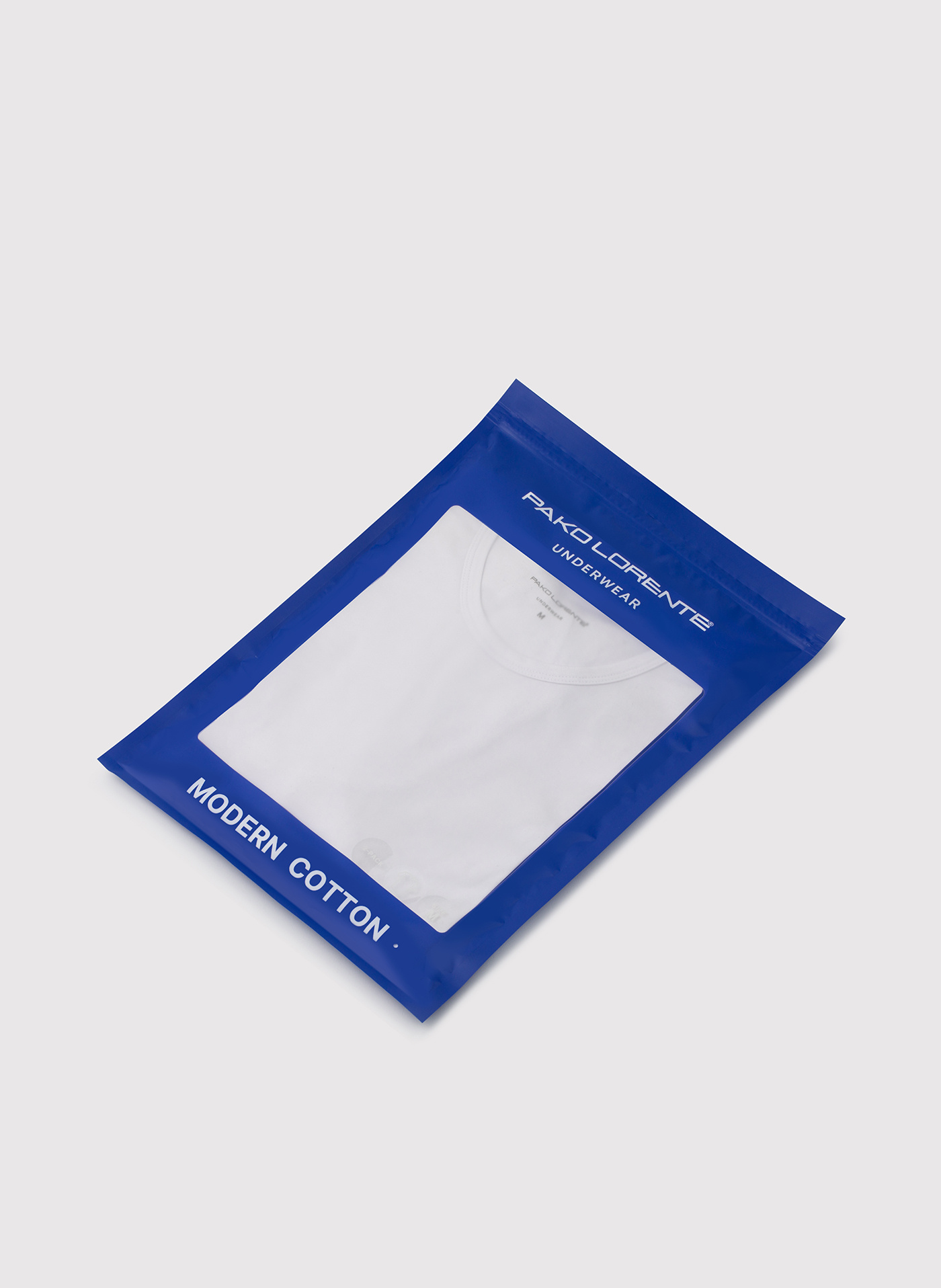 Męski t-shirt w białym kolorze  dwupak - Pako Lorente