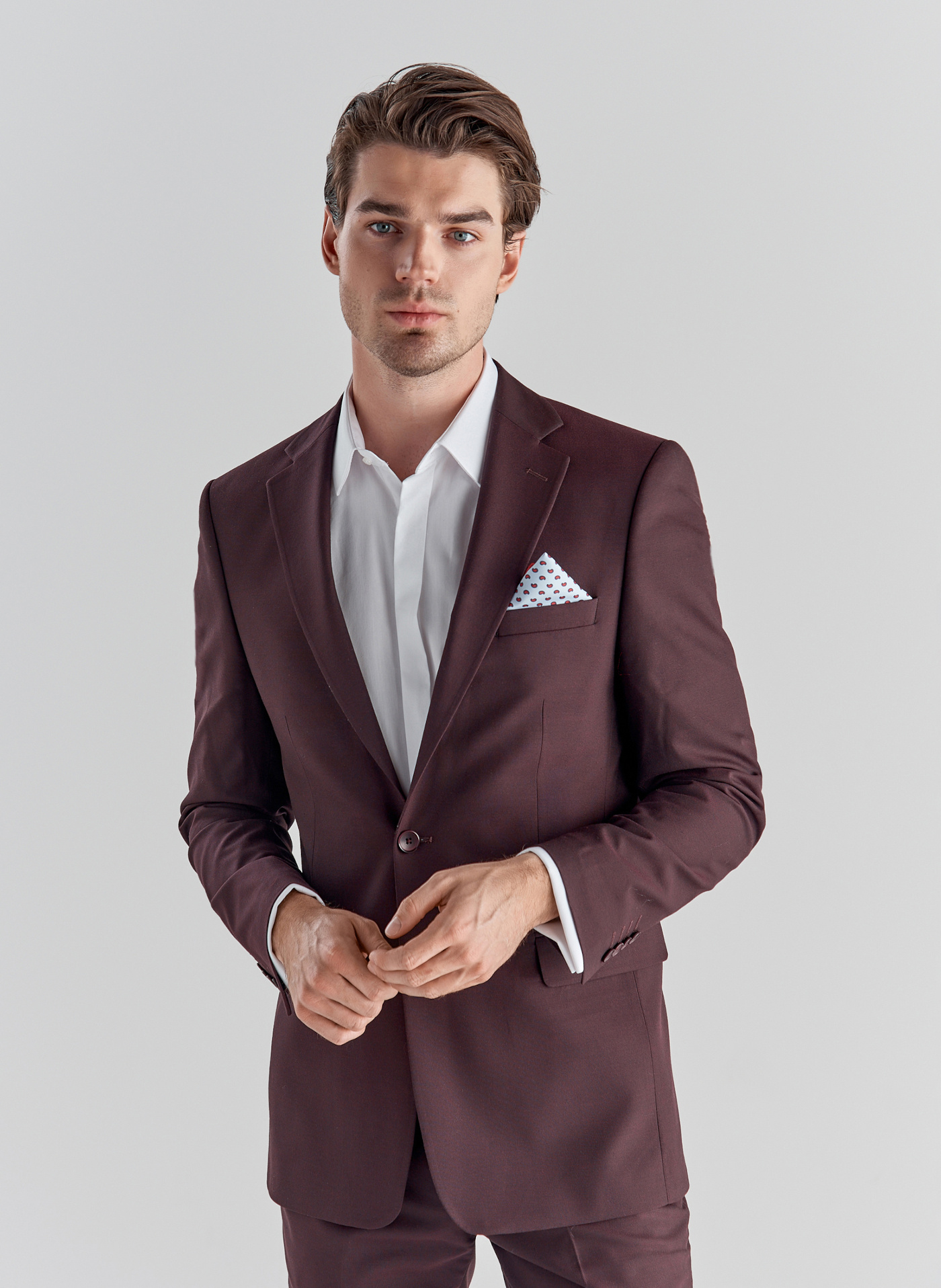 Spodnie męskie garniturowe P21WF-6G-079-D - Pako Lorente