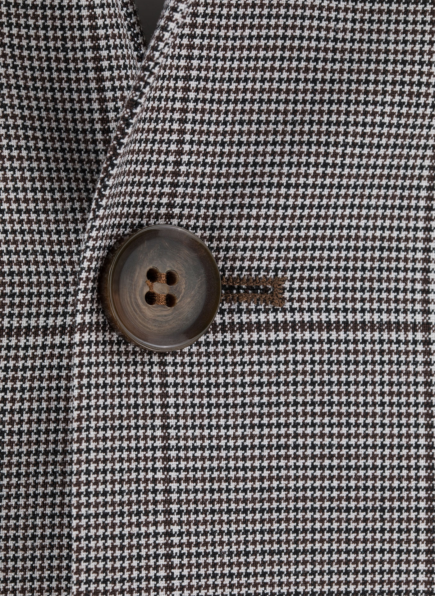 Męska marynarka garniturowa w kratę w brązowych tonach - Pako Lorente