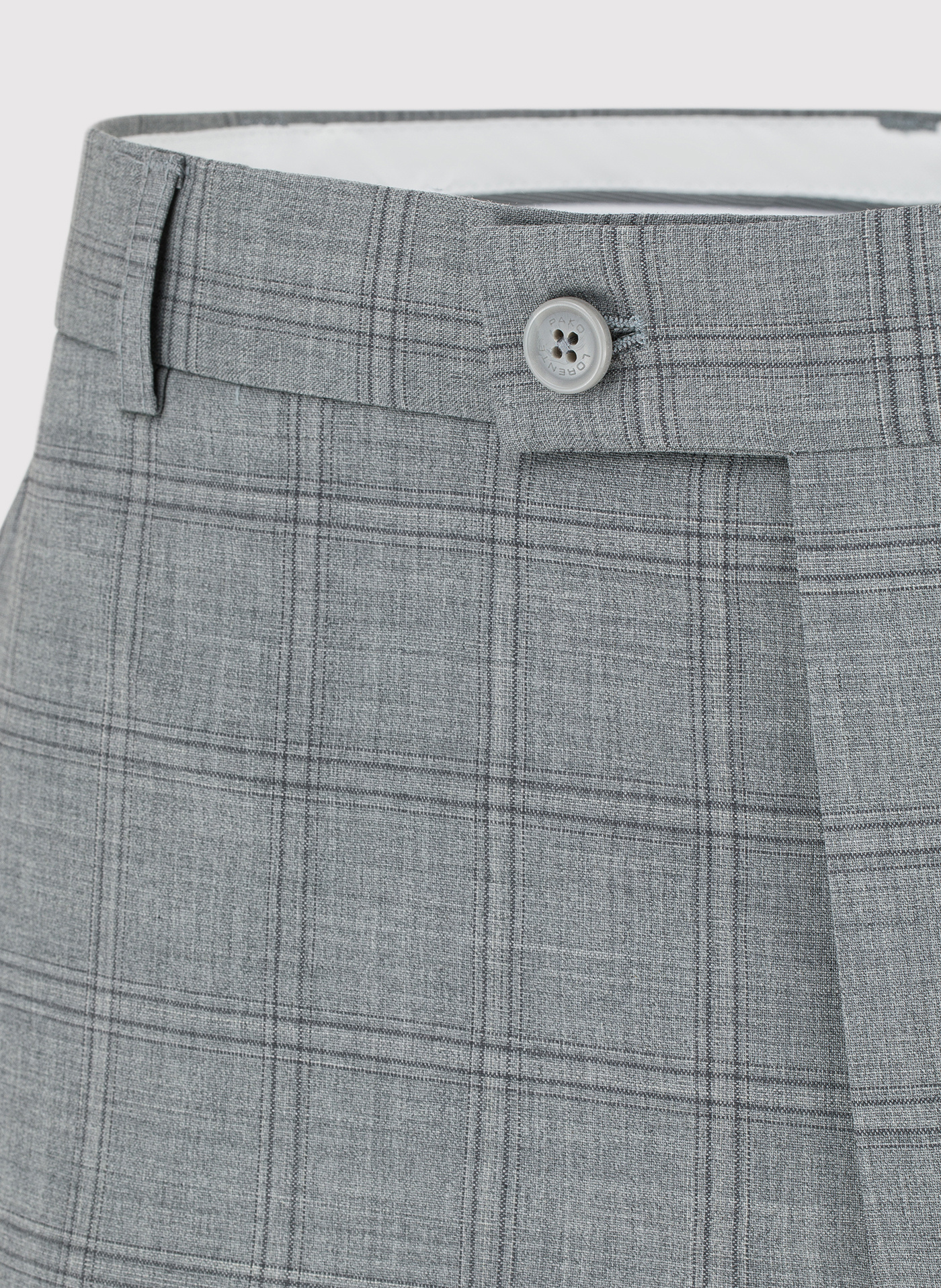 Szare spodnie garniturowe w kratę - Pako Lorente