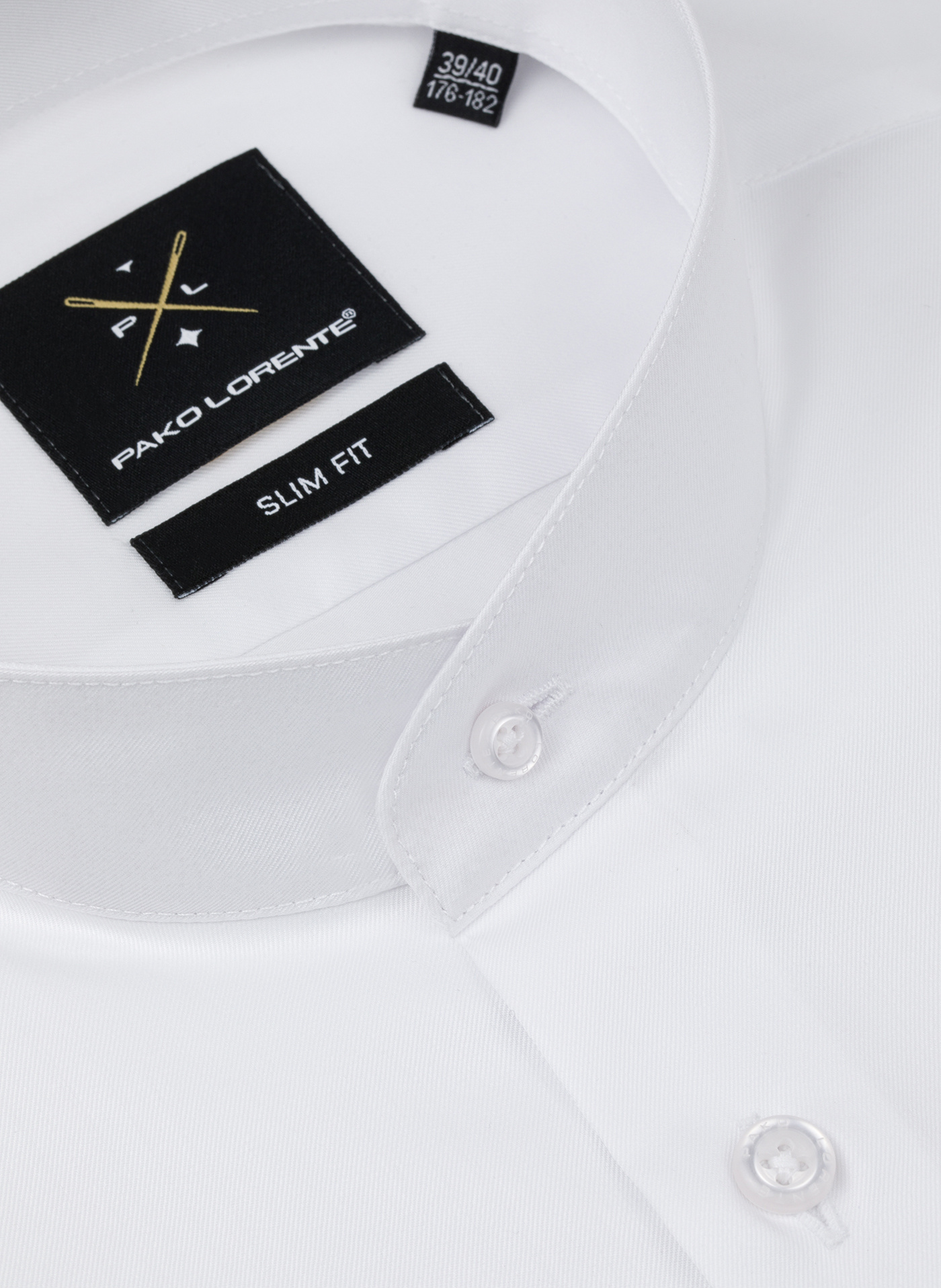 Biała koszula męska ze stójką - Pako Lorente