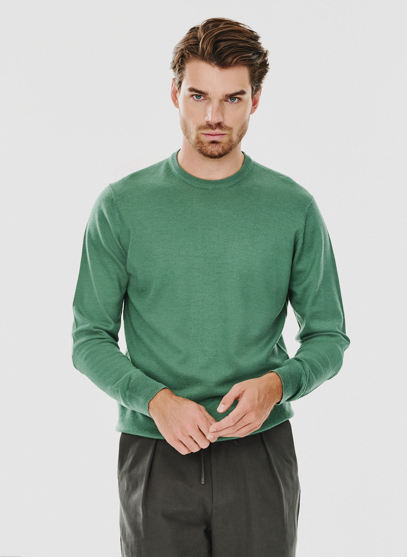 Zielony męski sweter - Pako Lorente
