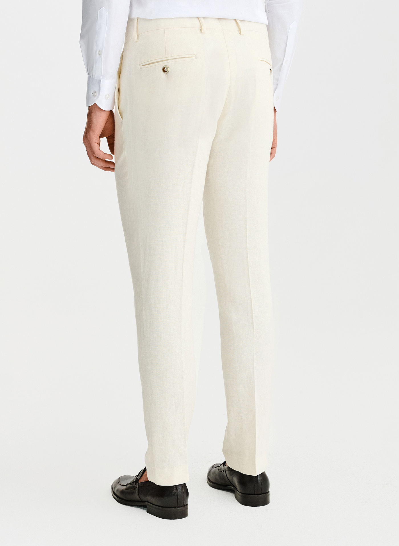 PAKO LORENTE - Beżowe spodnie ganiturowe z lnem - Pako Lorente