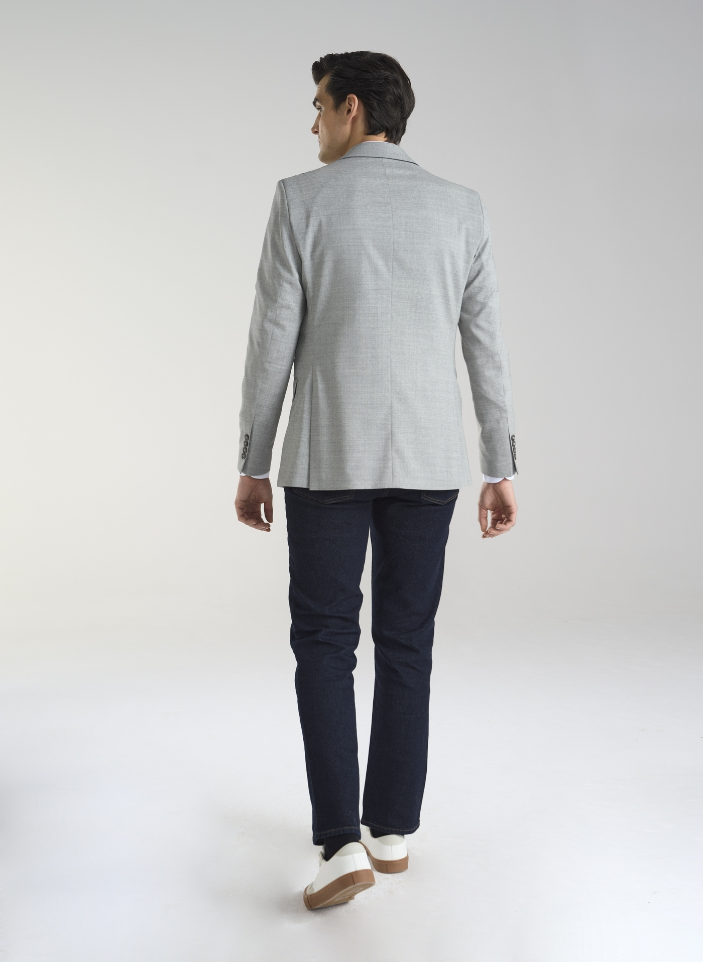 Szara marynarka męska z wełną - Pako Lorente