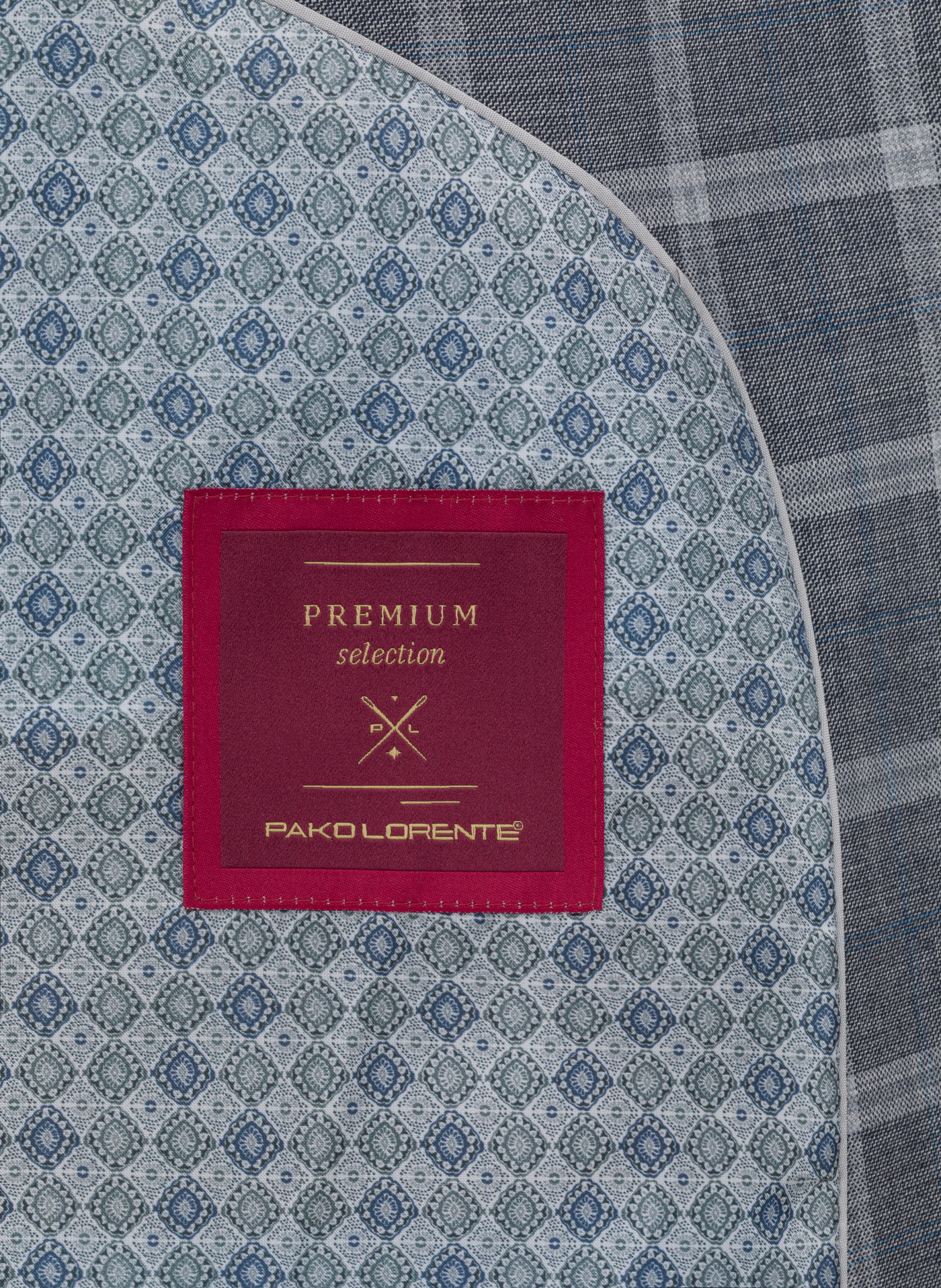 Szara marynarka garniturowa w kratę z wełną - Pako Lorente