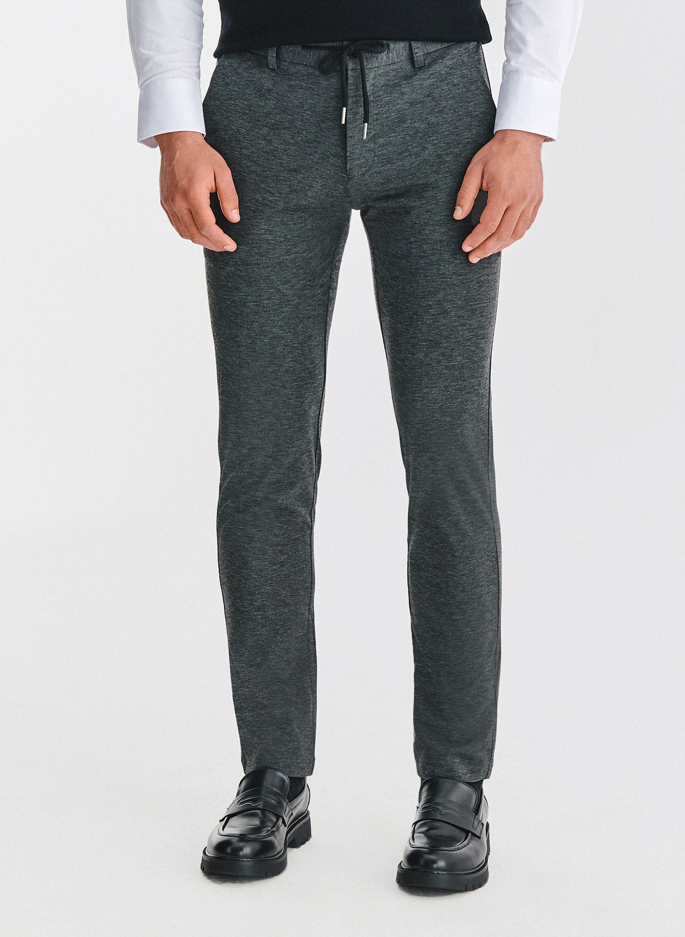Szare casualowe spodnie męskie - Pako Lorente