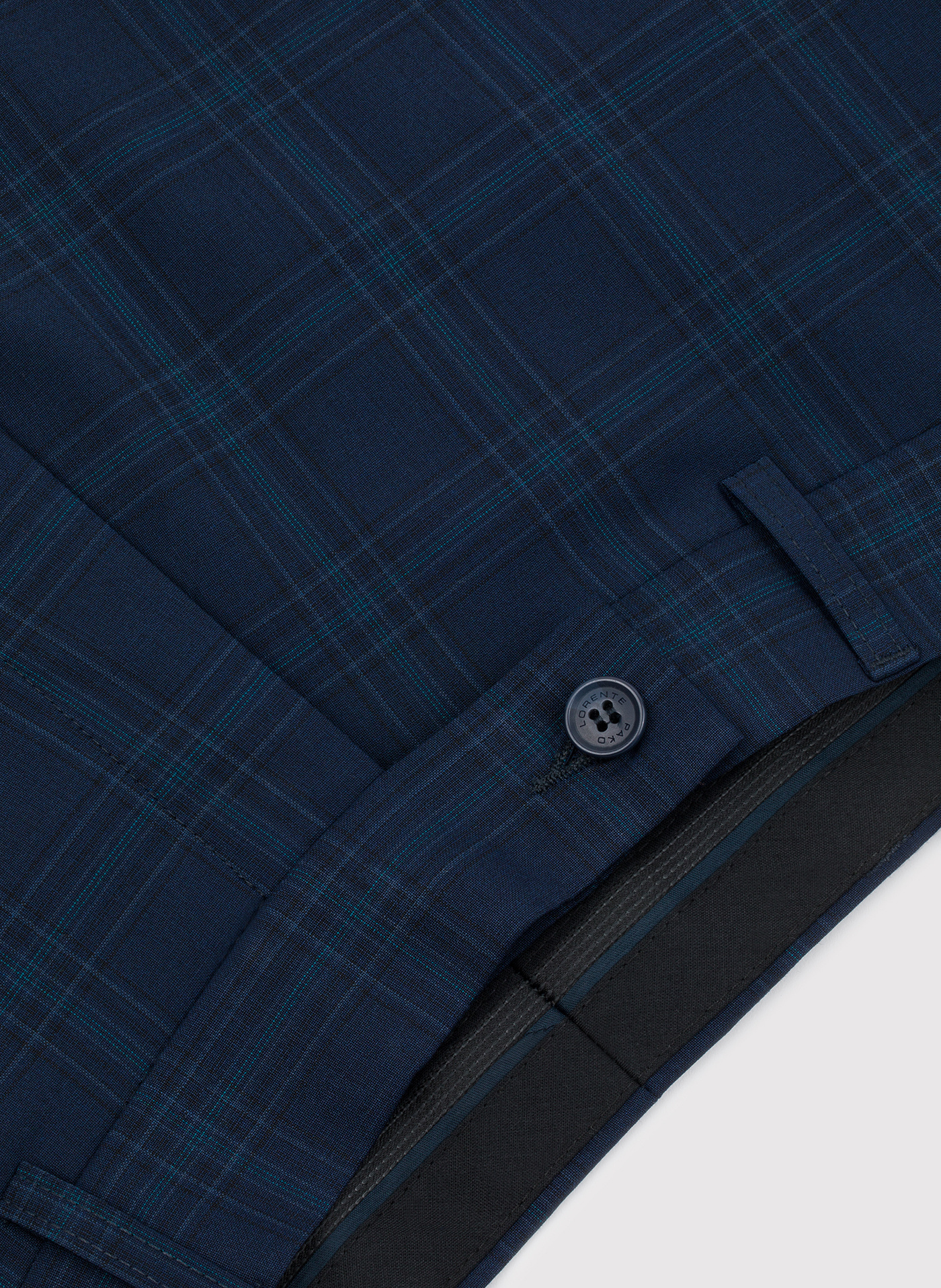 Granatowe spodnie garniturowe z wełną - Pako Lorente