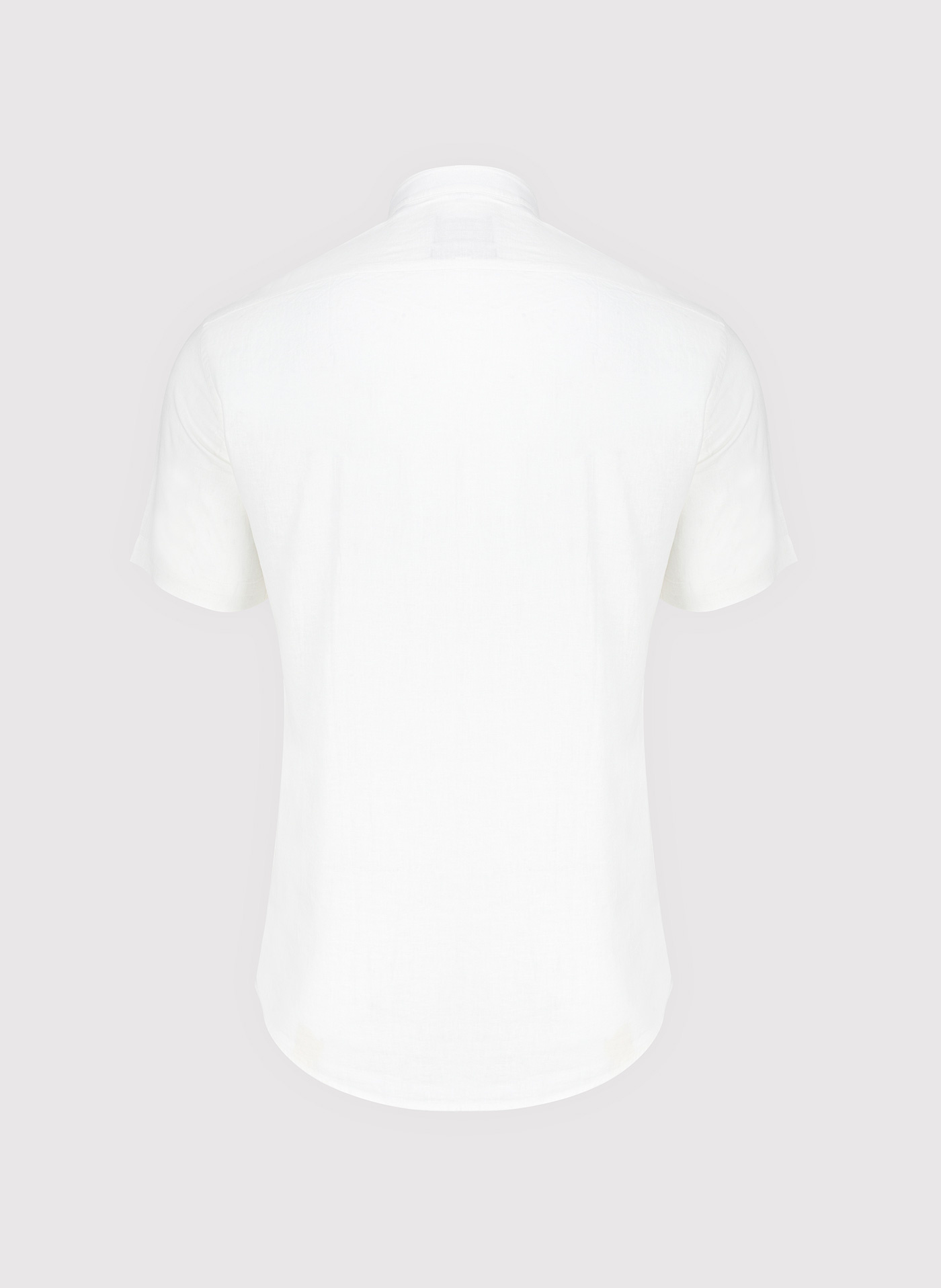 PAKO LORENTE - Lniana biała koszula męska ze stójką - Pako Lorente