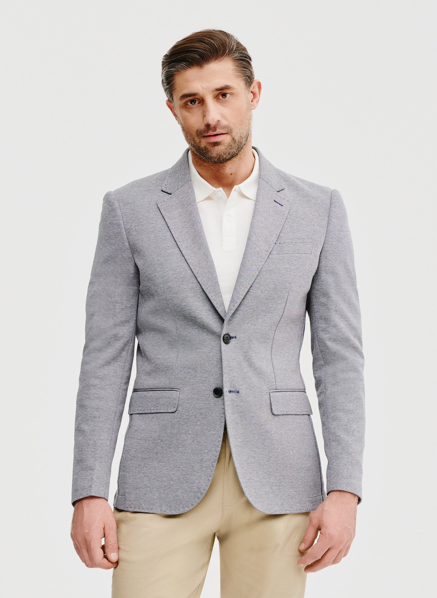 Szara marynarka melanż - Pako Lorente