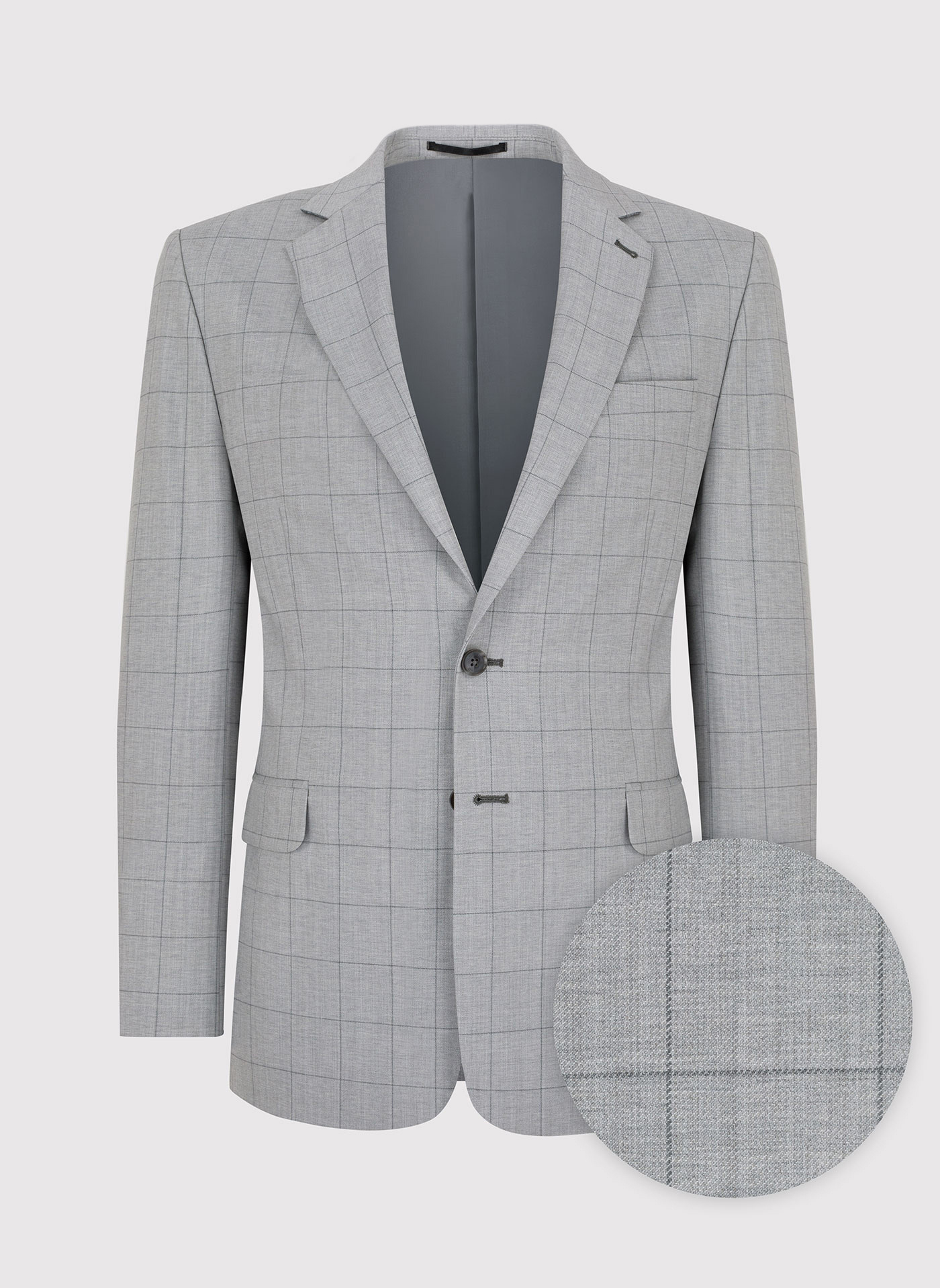 Szara wełniana marynarka garniturowa w kratę - Pako Lorente