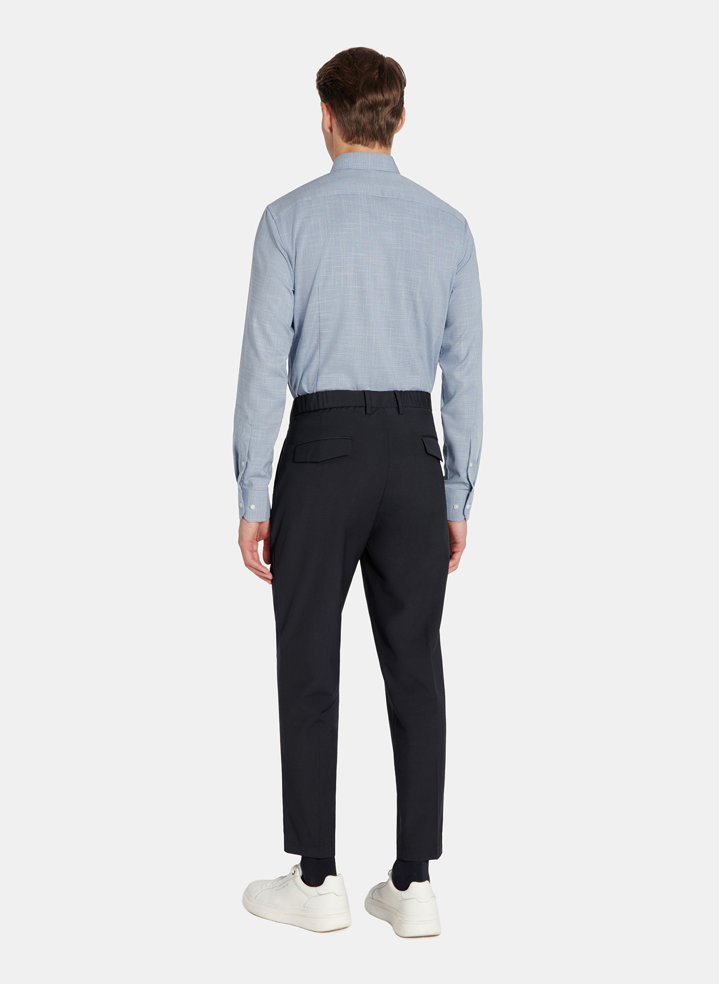 PAKO LORENTE - Granatowe casualowe spodnie męskie - Pako Lorente