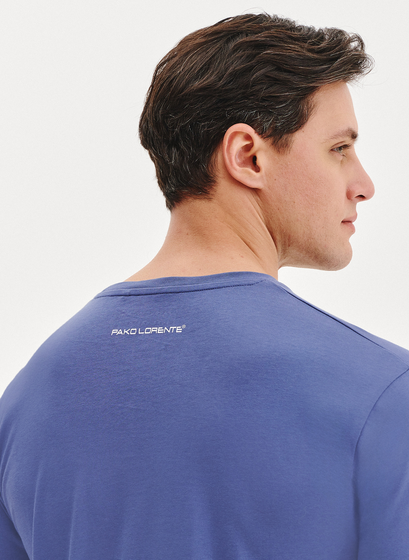 Bawełniany granatowy t-shirt - Pako Lorente