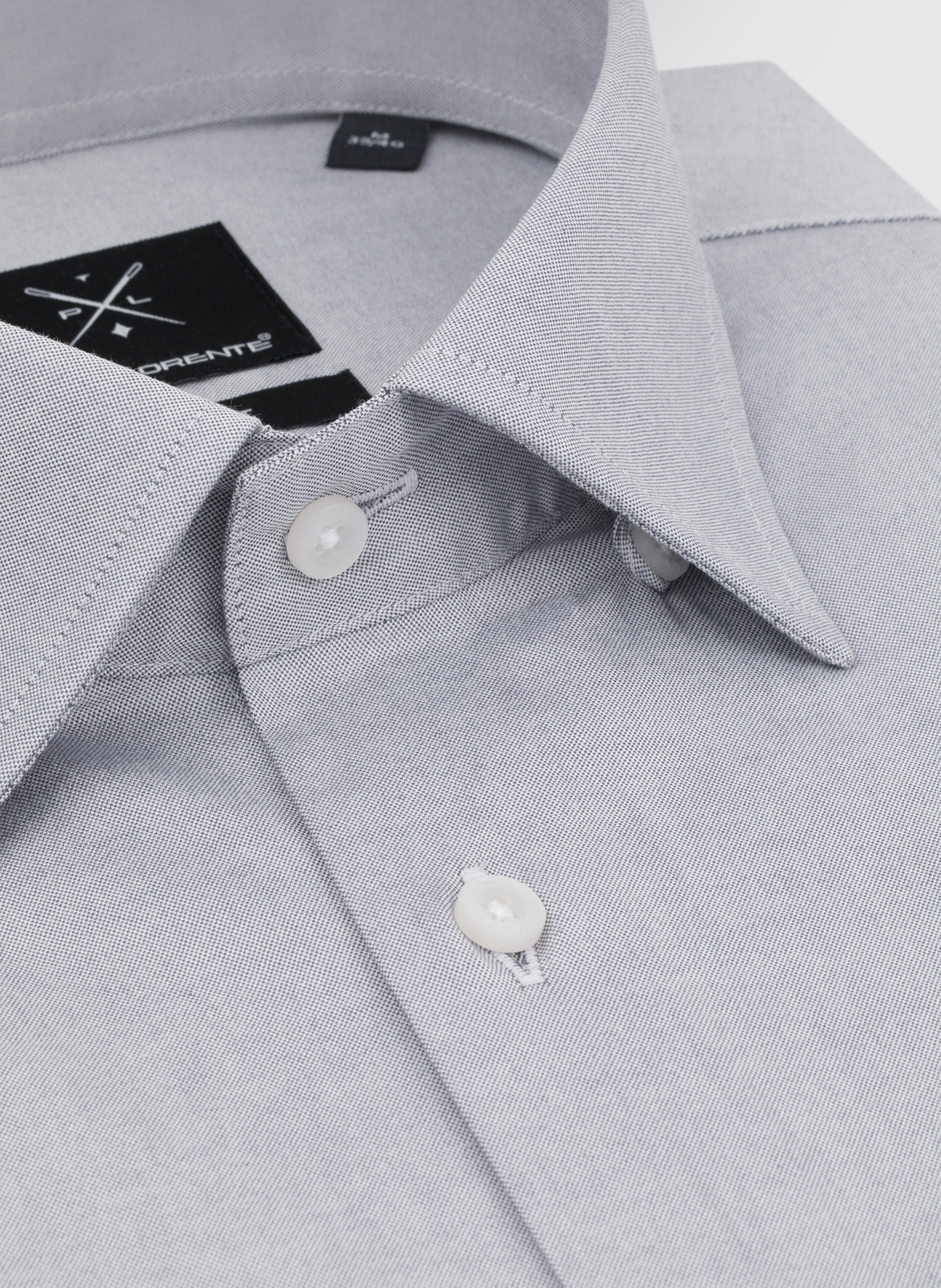 Gładka koszula męska w kolorze szarym - Pako Lorente